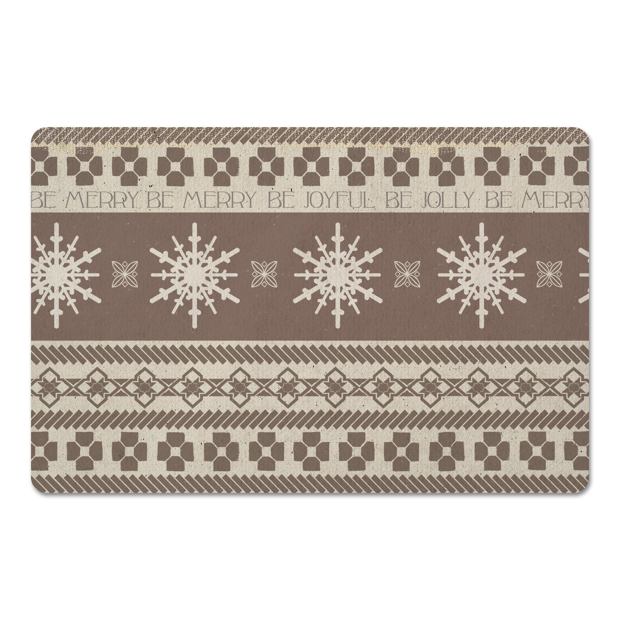 Christmas Neutral Sweater 27x18 Floor Mat