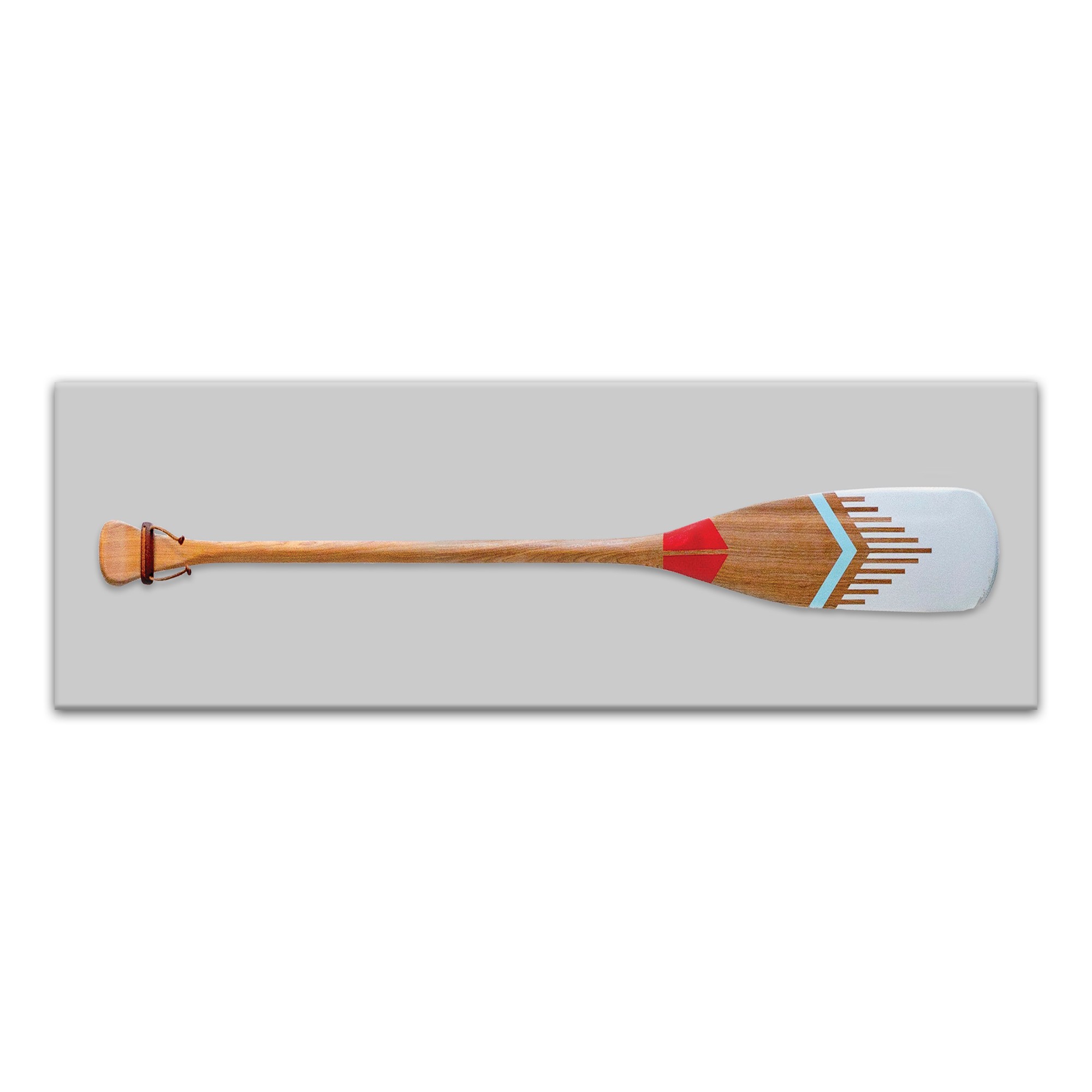 White Aqua Oar 36x12 Canvas Wall Art
