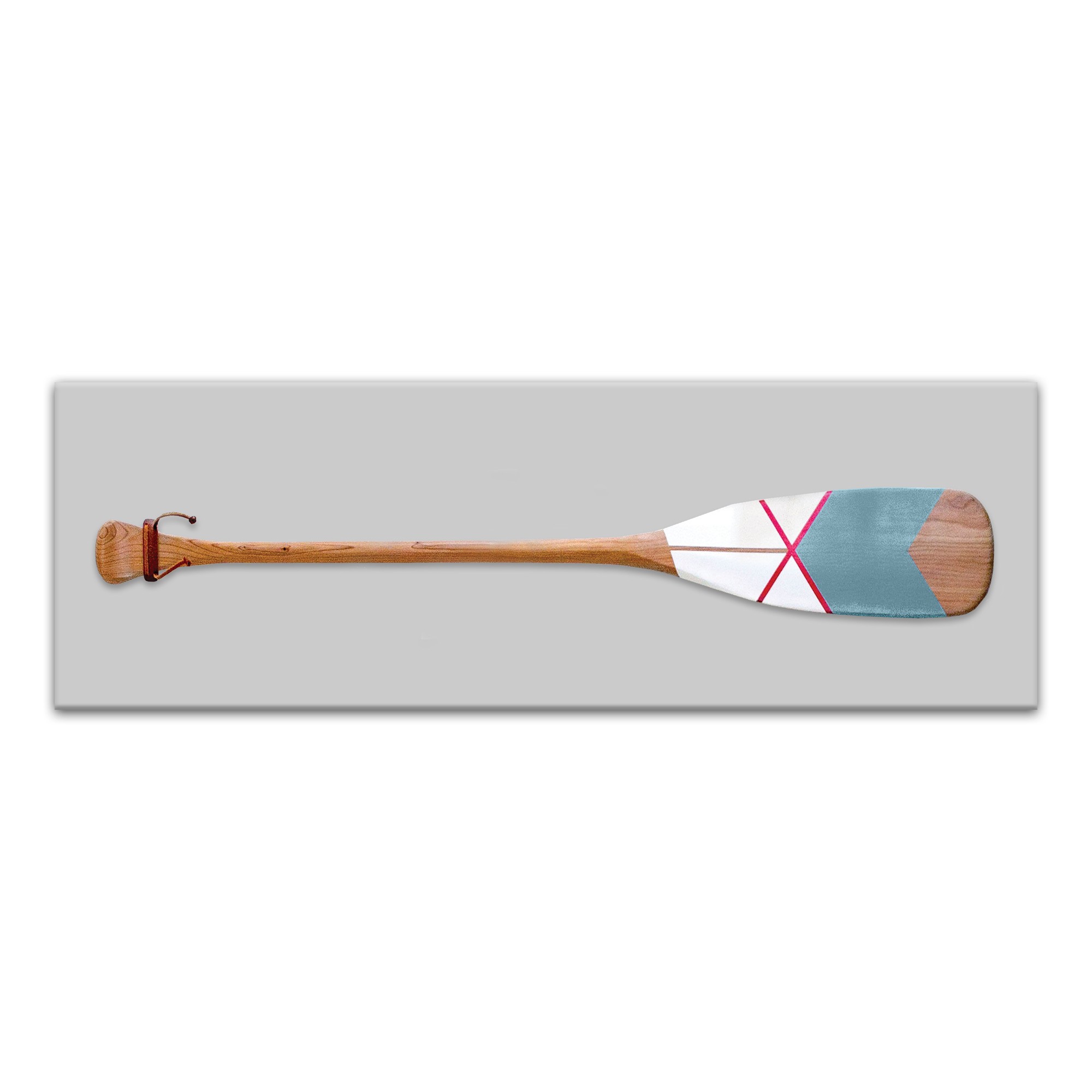 Teal Oar 36x12 Canvas Wall Art