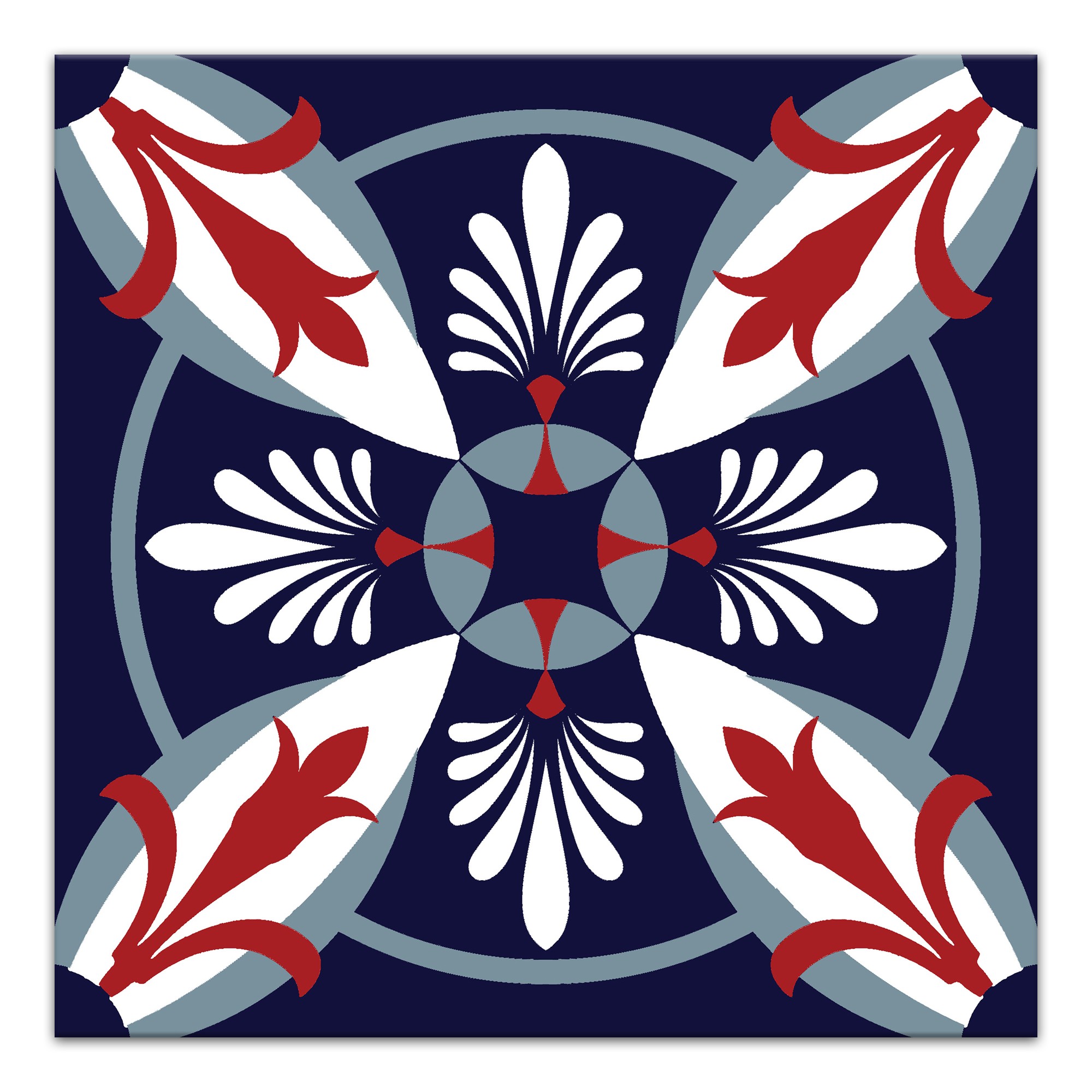 Simple Patriotic Tile 20x20 Canvas Wall Art