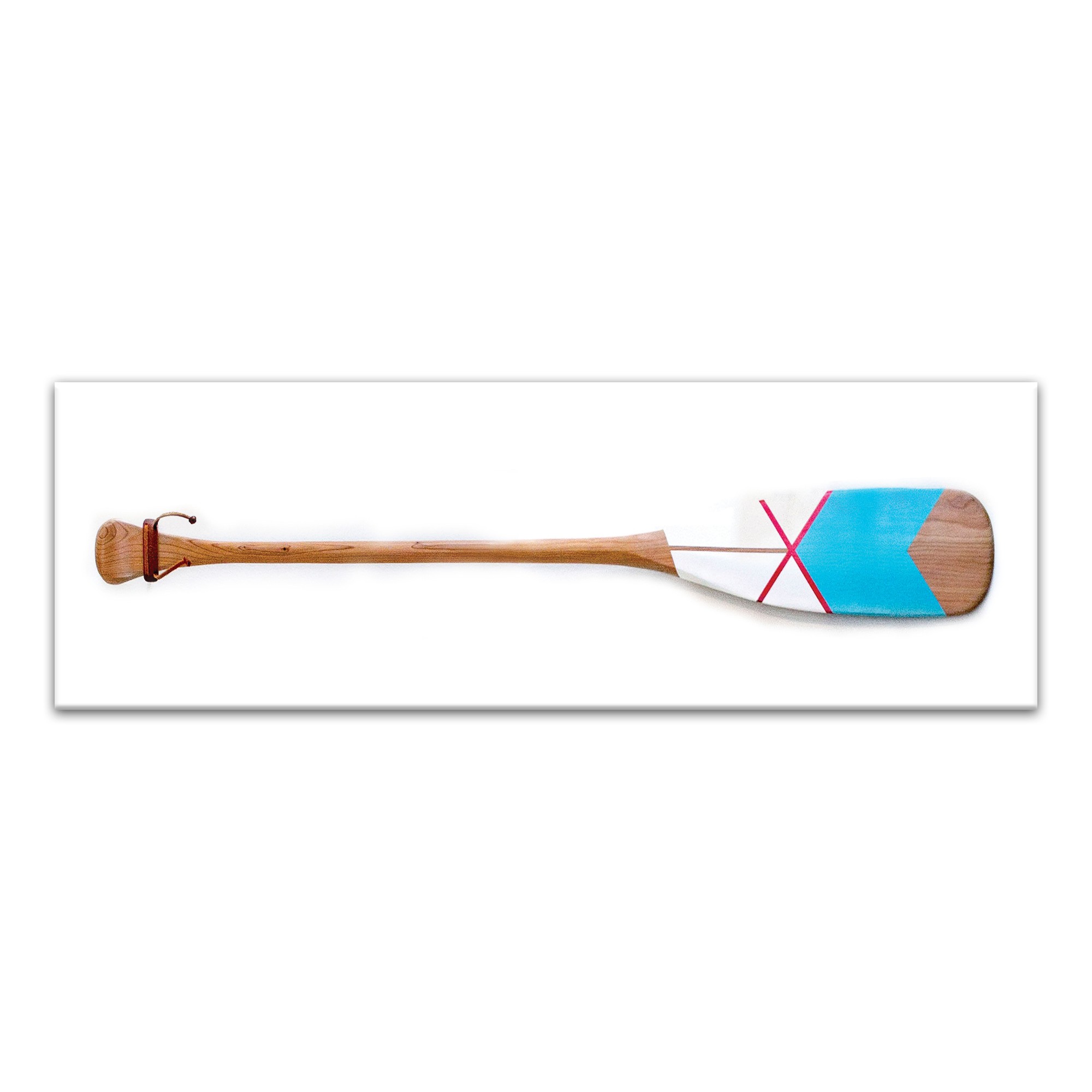 Bright Blue Oar 36x12 Canvas Wall Art