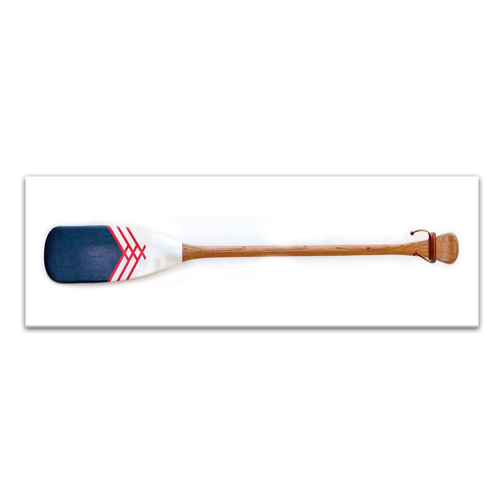 Navy Red Oar 36x12 Canvas Wall Art