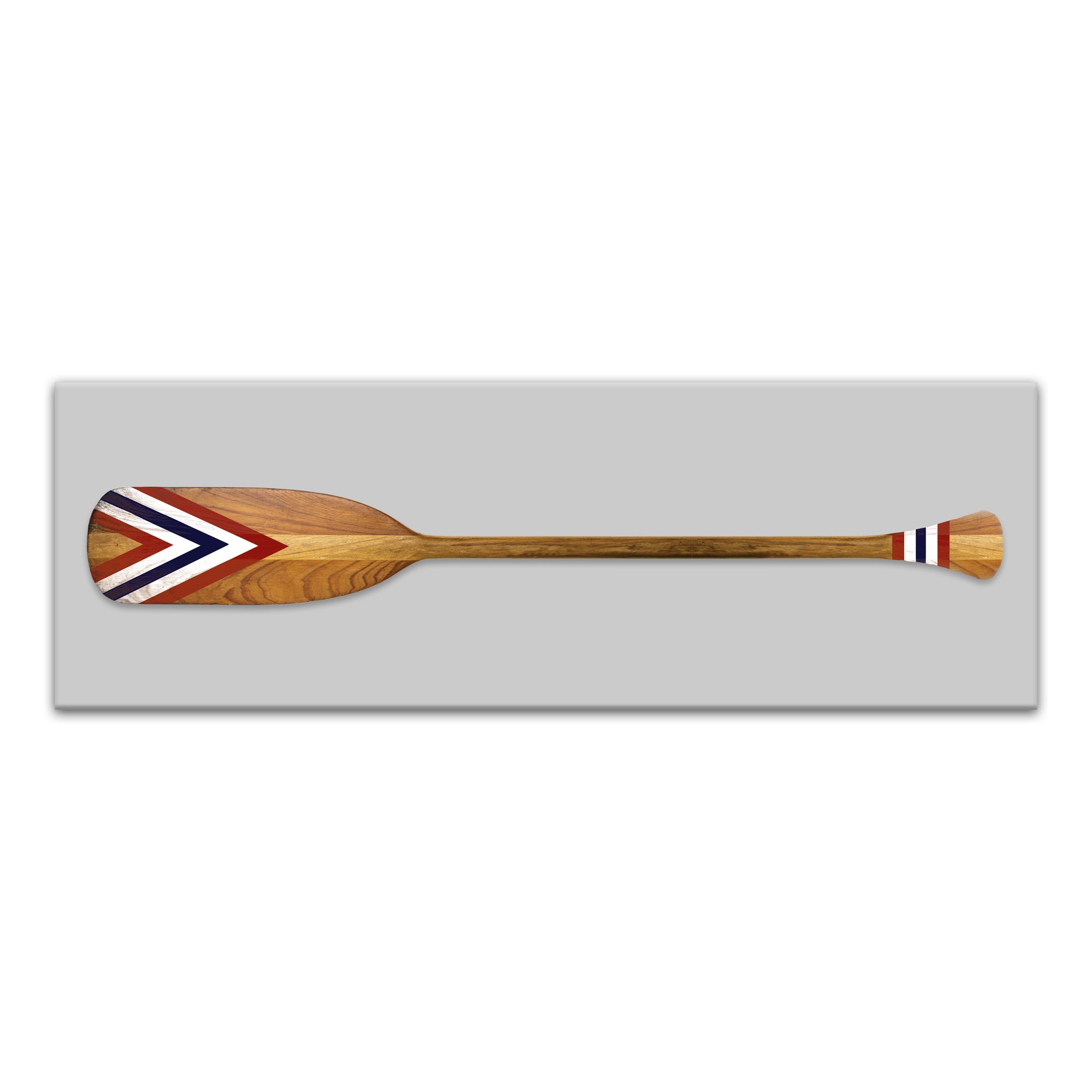 Chevron Patriotic Oar 36x12 Canvas Wall Art