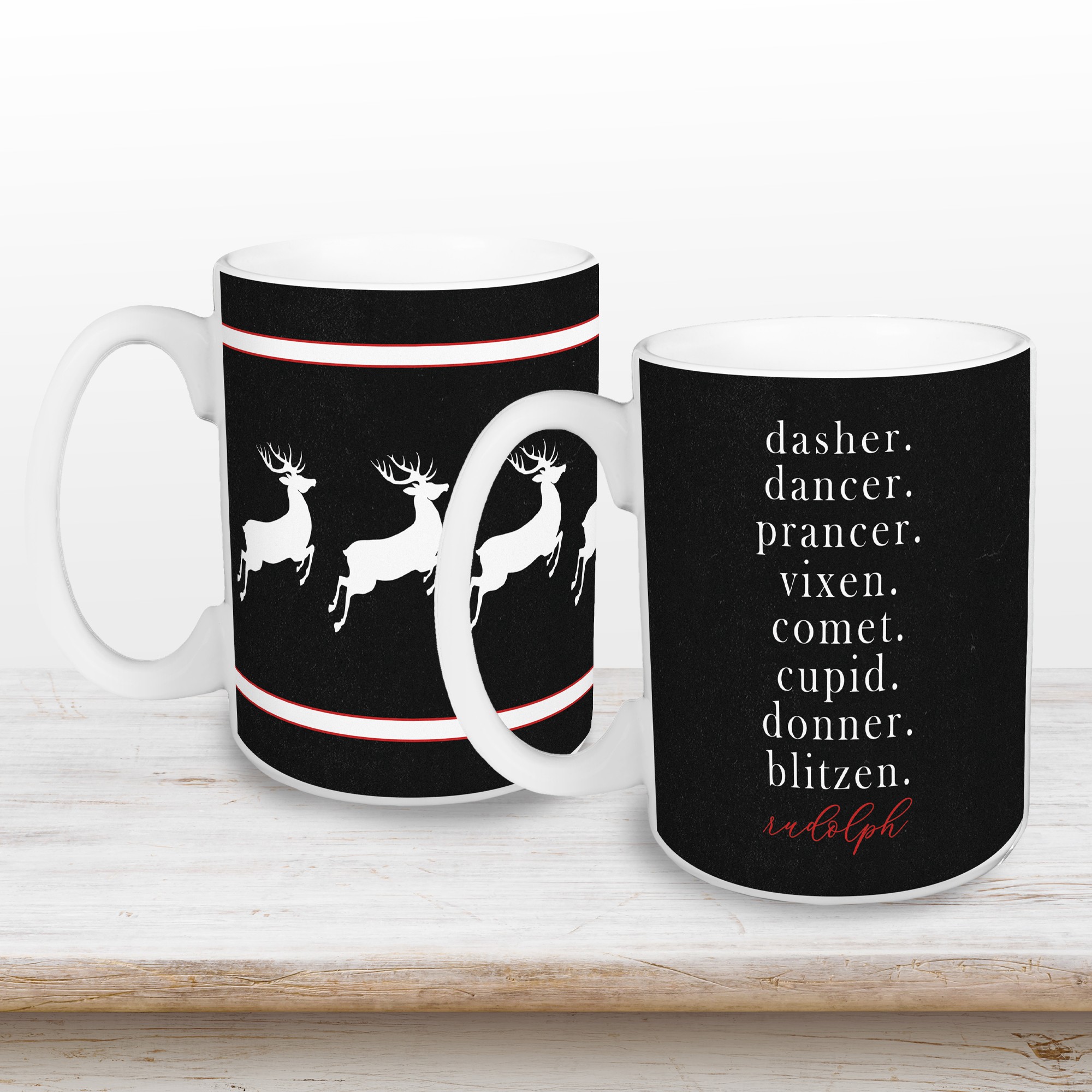 Reindeer Names Drinkware Collection