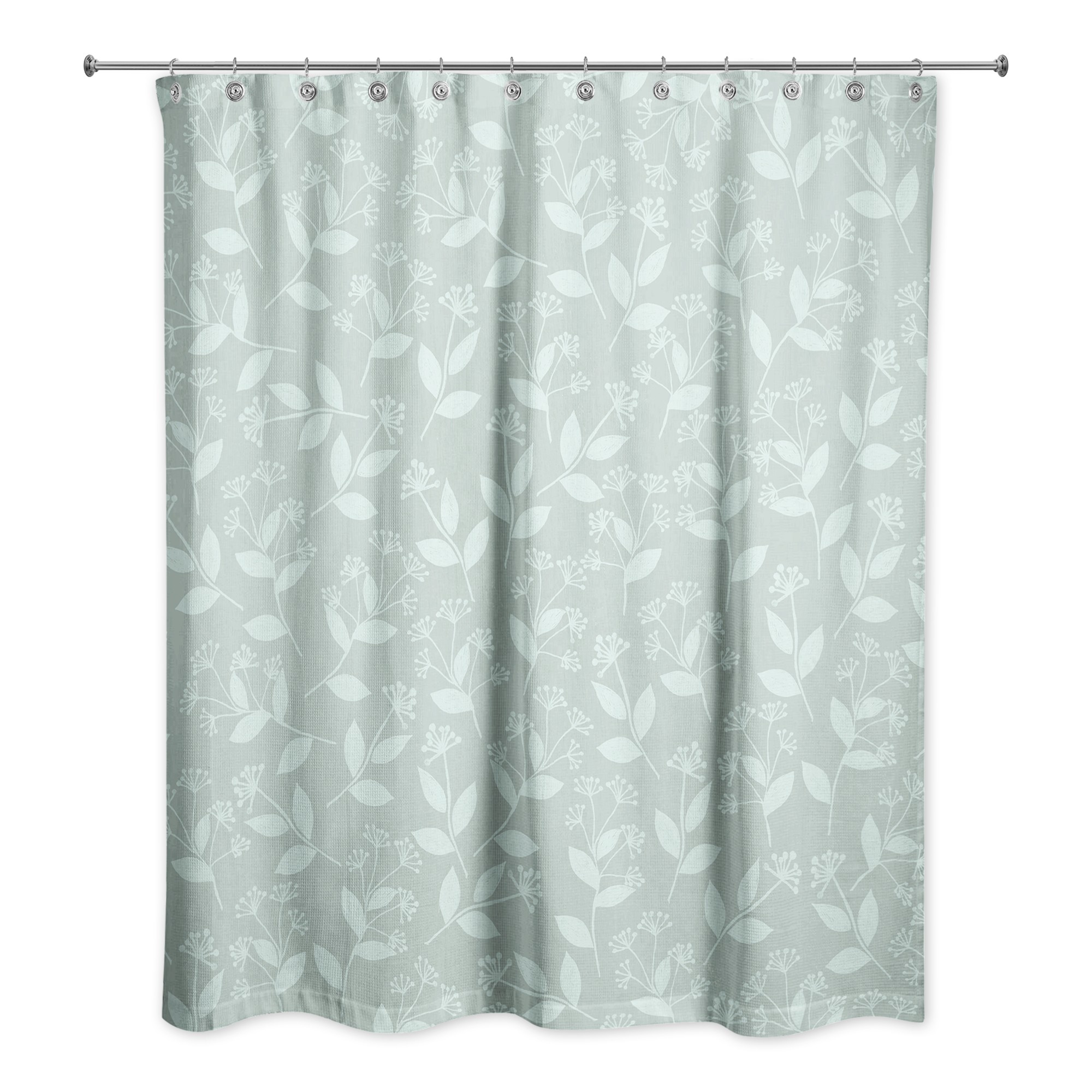 Floral Silhouette  Shower Curtain