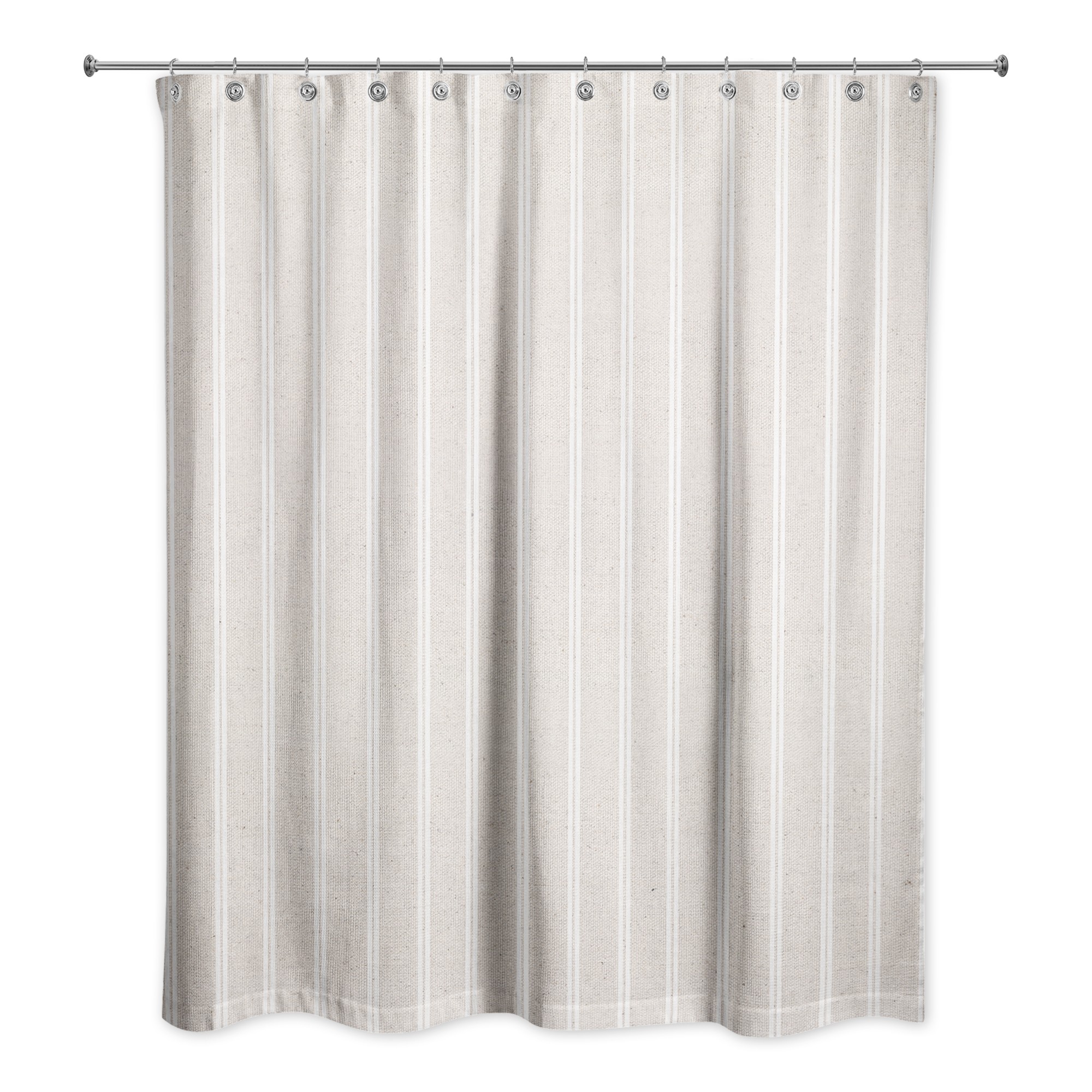 Linen Stripes  Shower Curtain