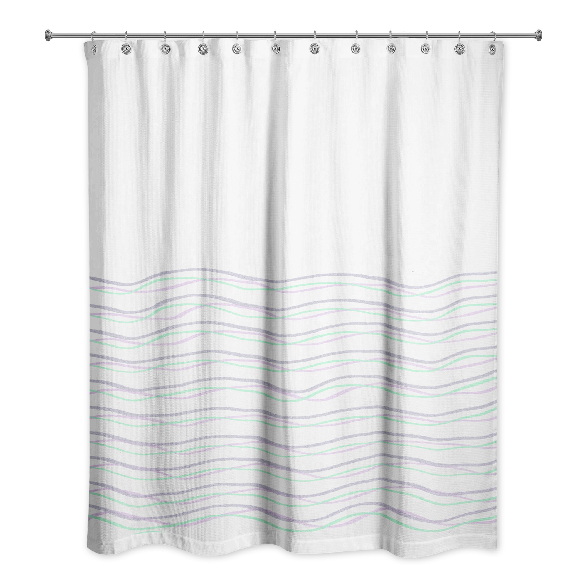 Wavy Lines  Shower Curtain