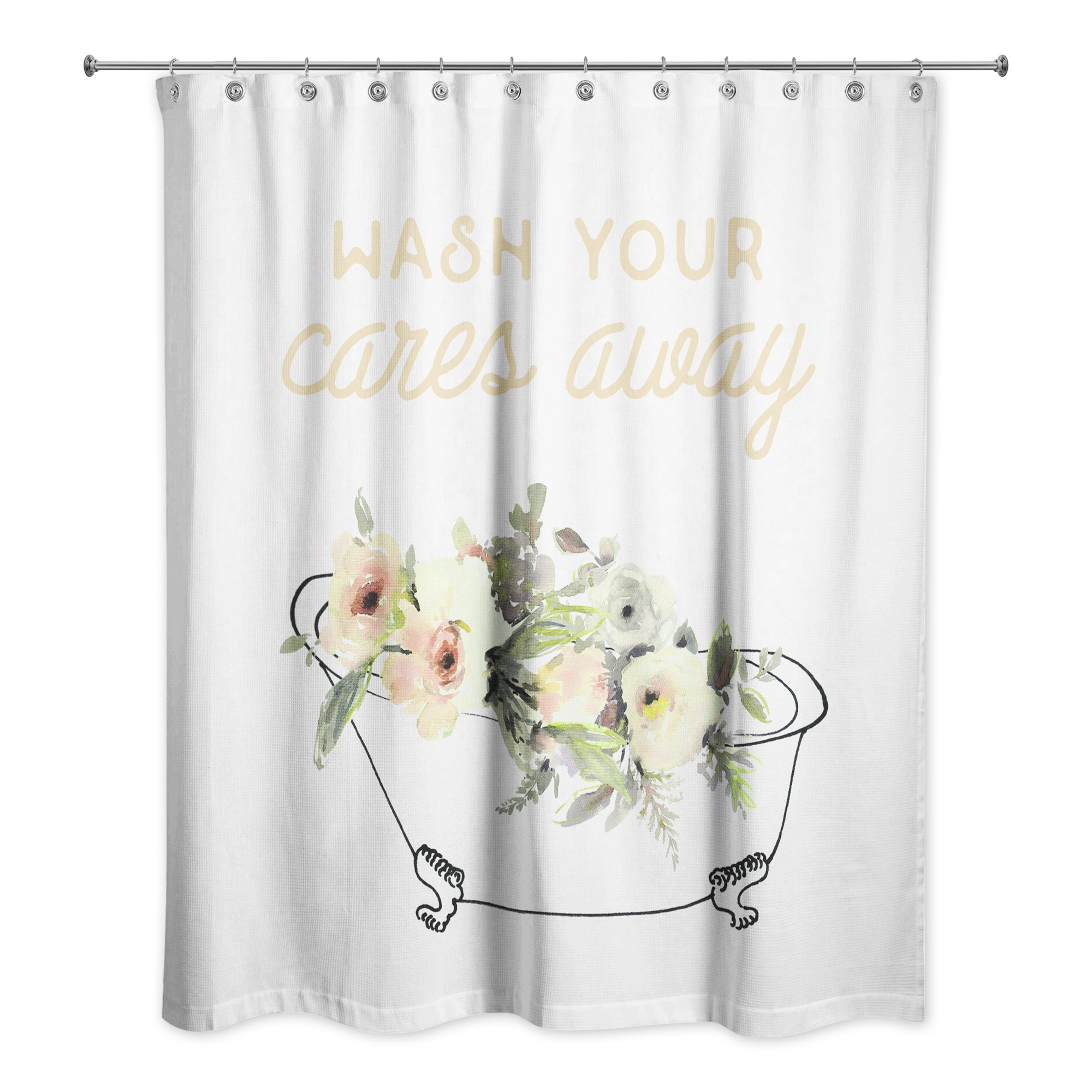Floral Bathtub  Shower Curtain