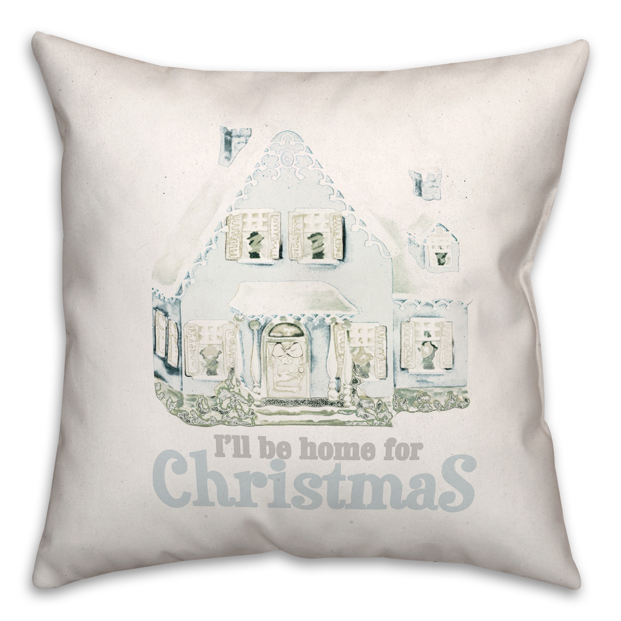 Home For Christmas 18x18 Spun Poly Pillow