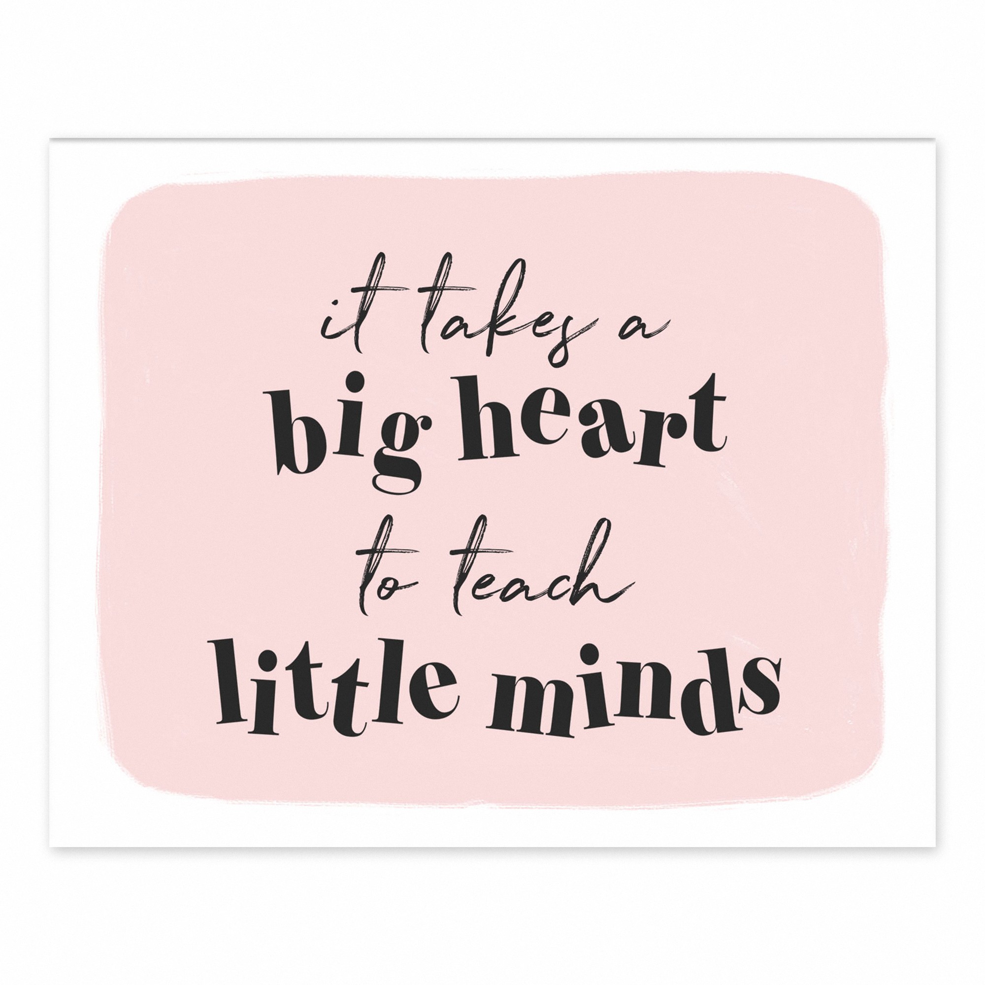 Big Heart To Teach 10 10x8 Tabletop Canvas