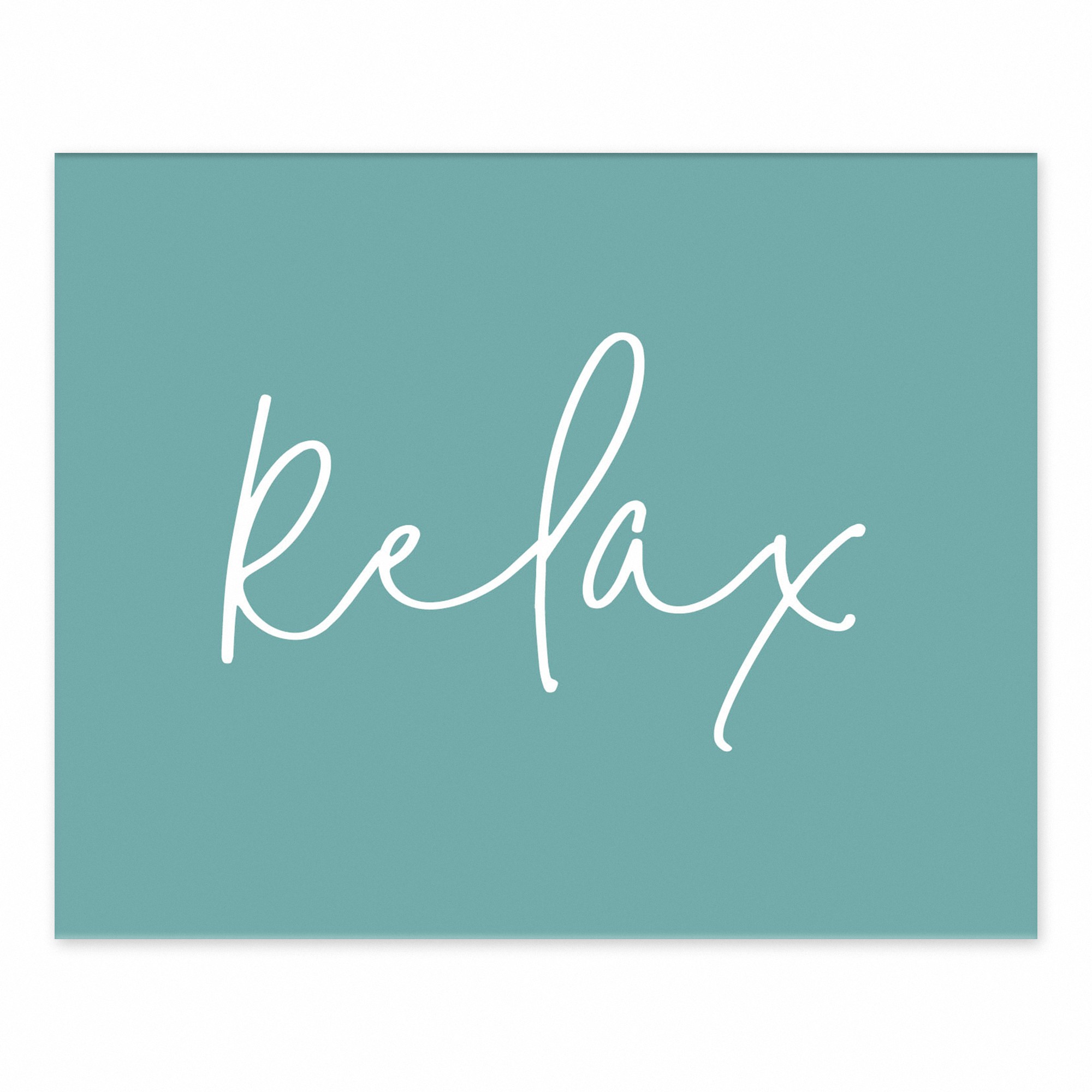 Relax Script 10 10x8 Tabletop Canvas