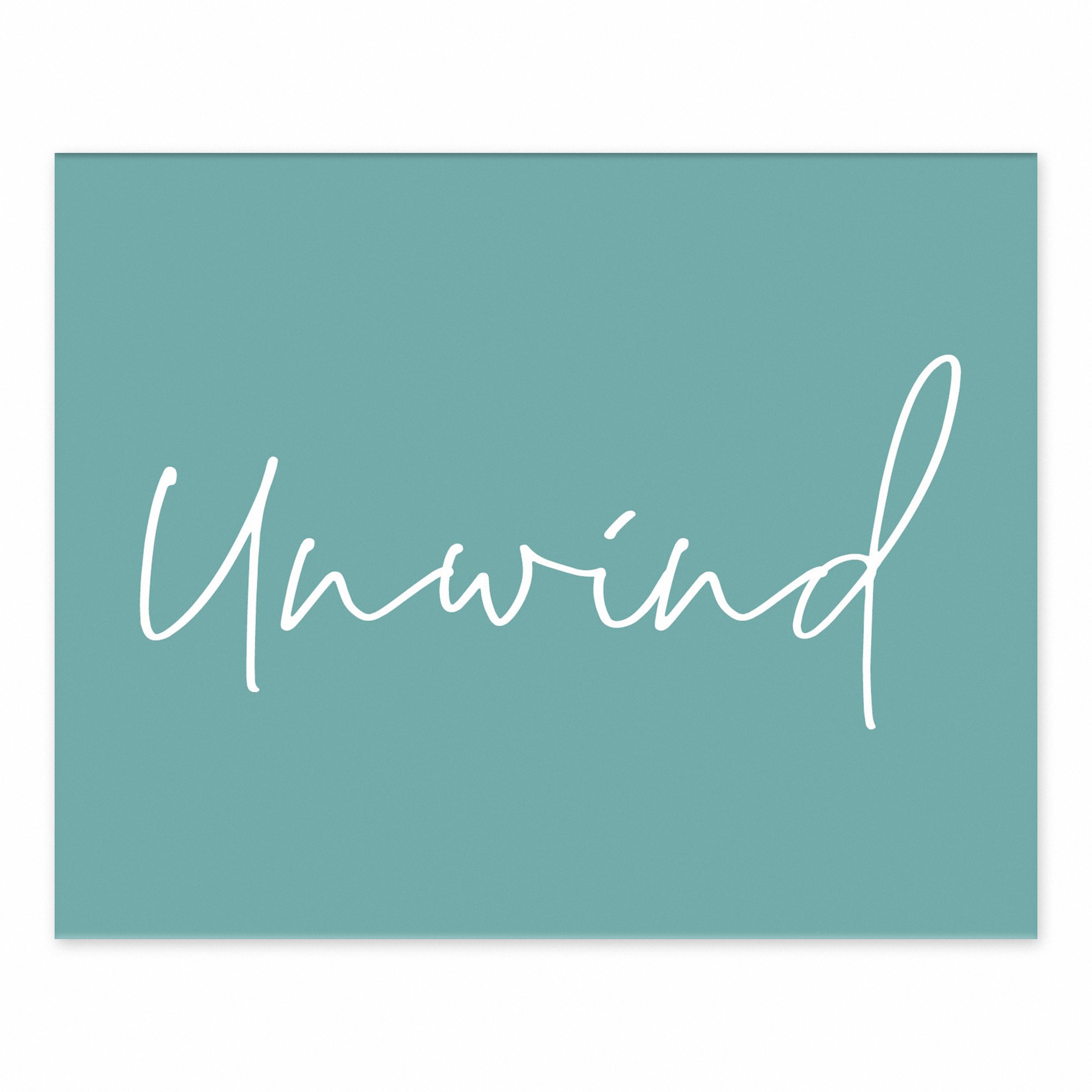 Unwind Script 10 10x8 Tabletop Canvas