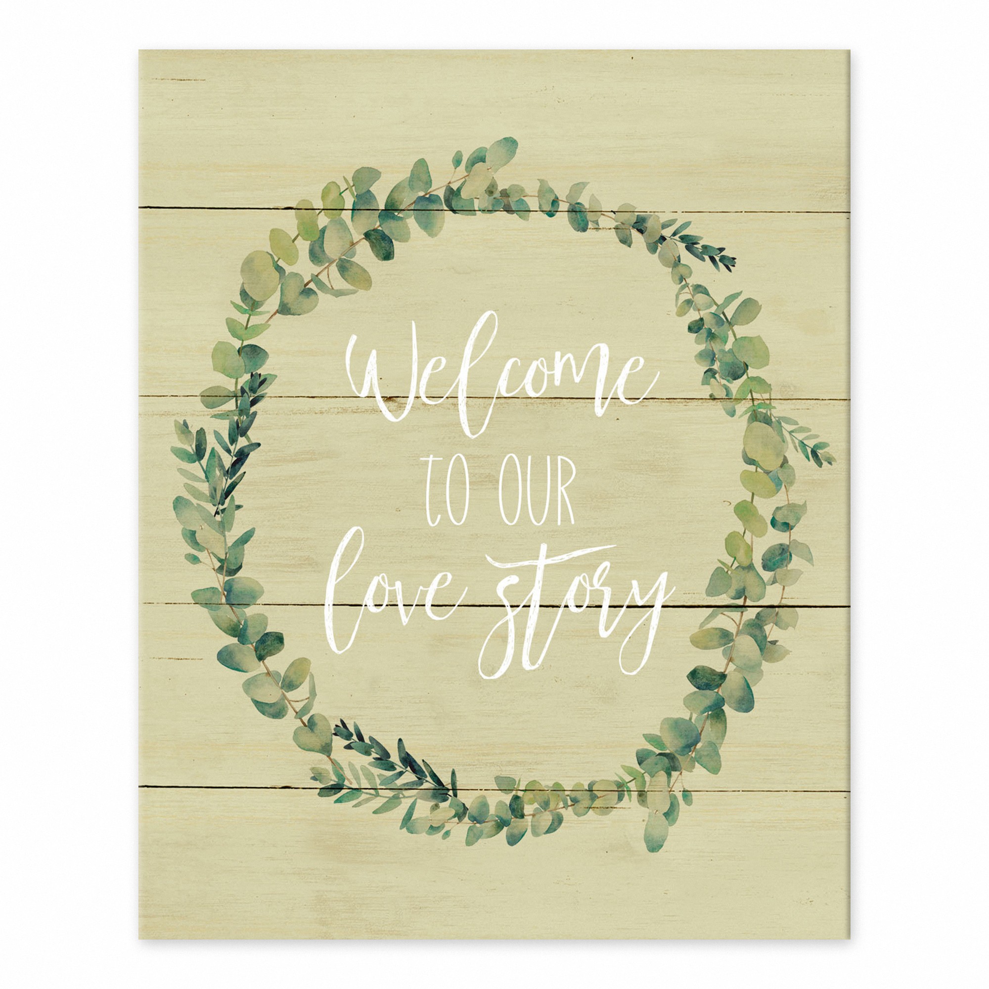 Love Story Wreath  Wall Art