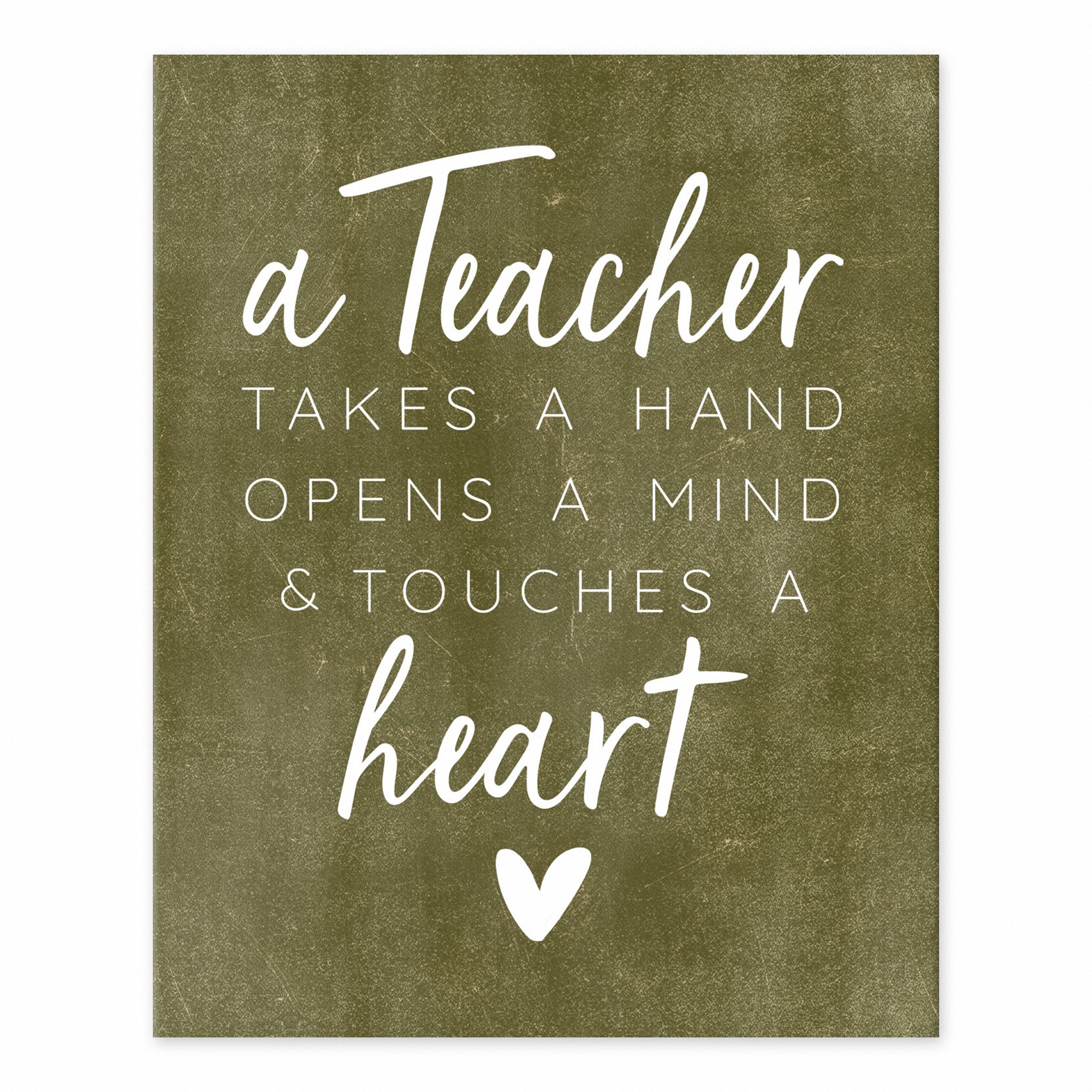 Teacher Touches A Heart  Wall Art
