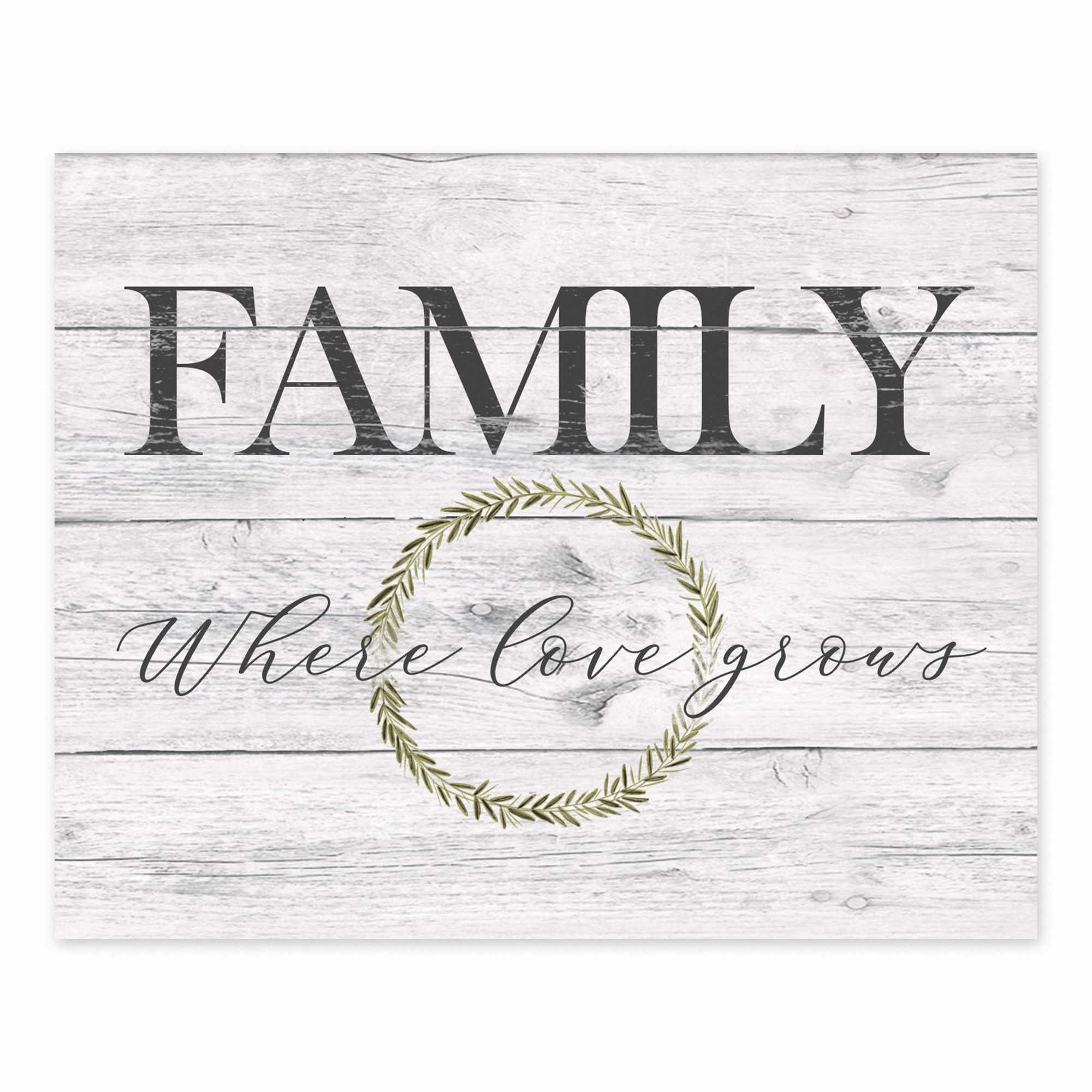 Family Love Grows 10 10x8 Tabletop Canvas