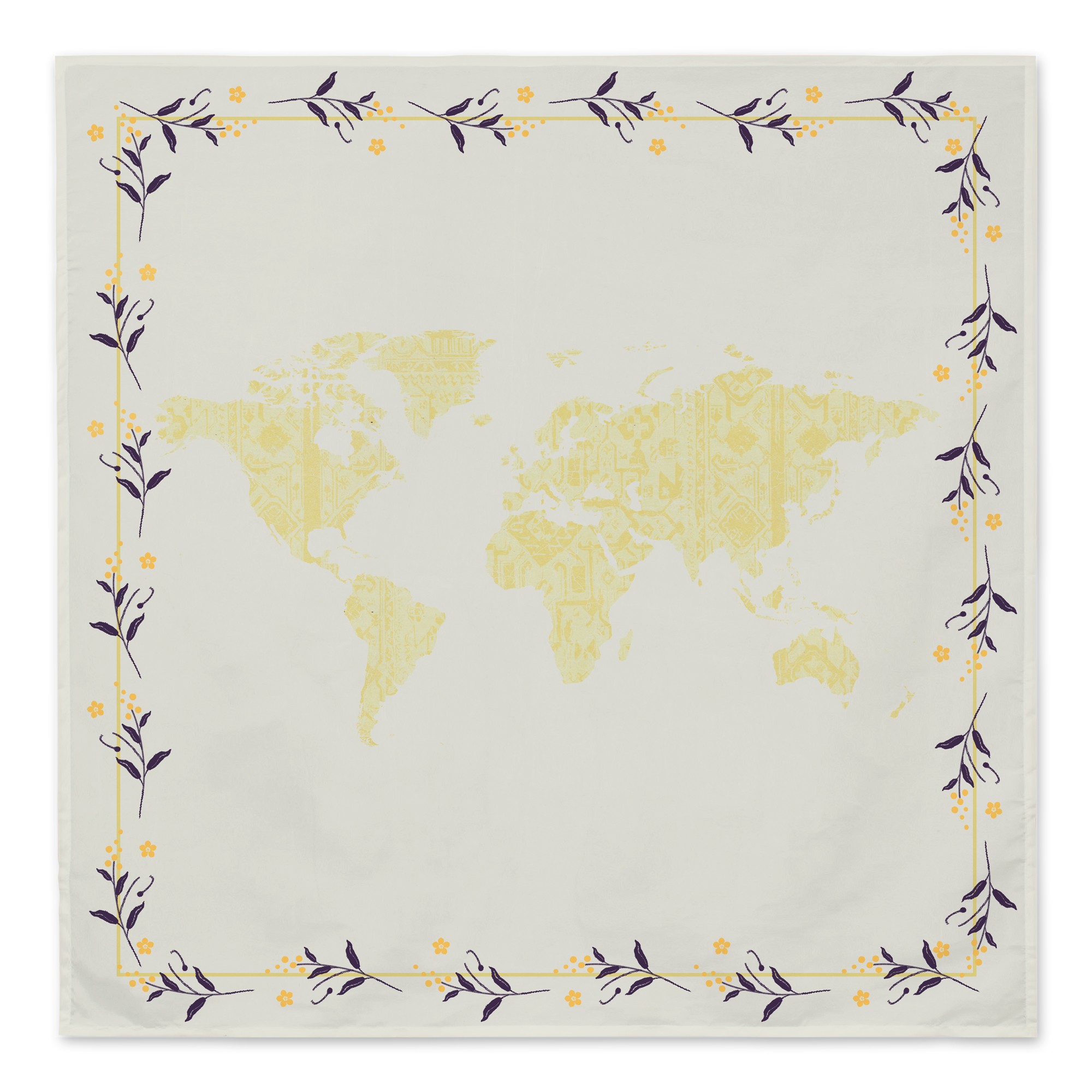 Boho Map Textiles
