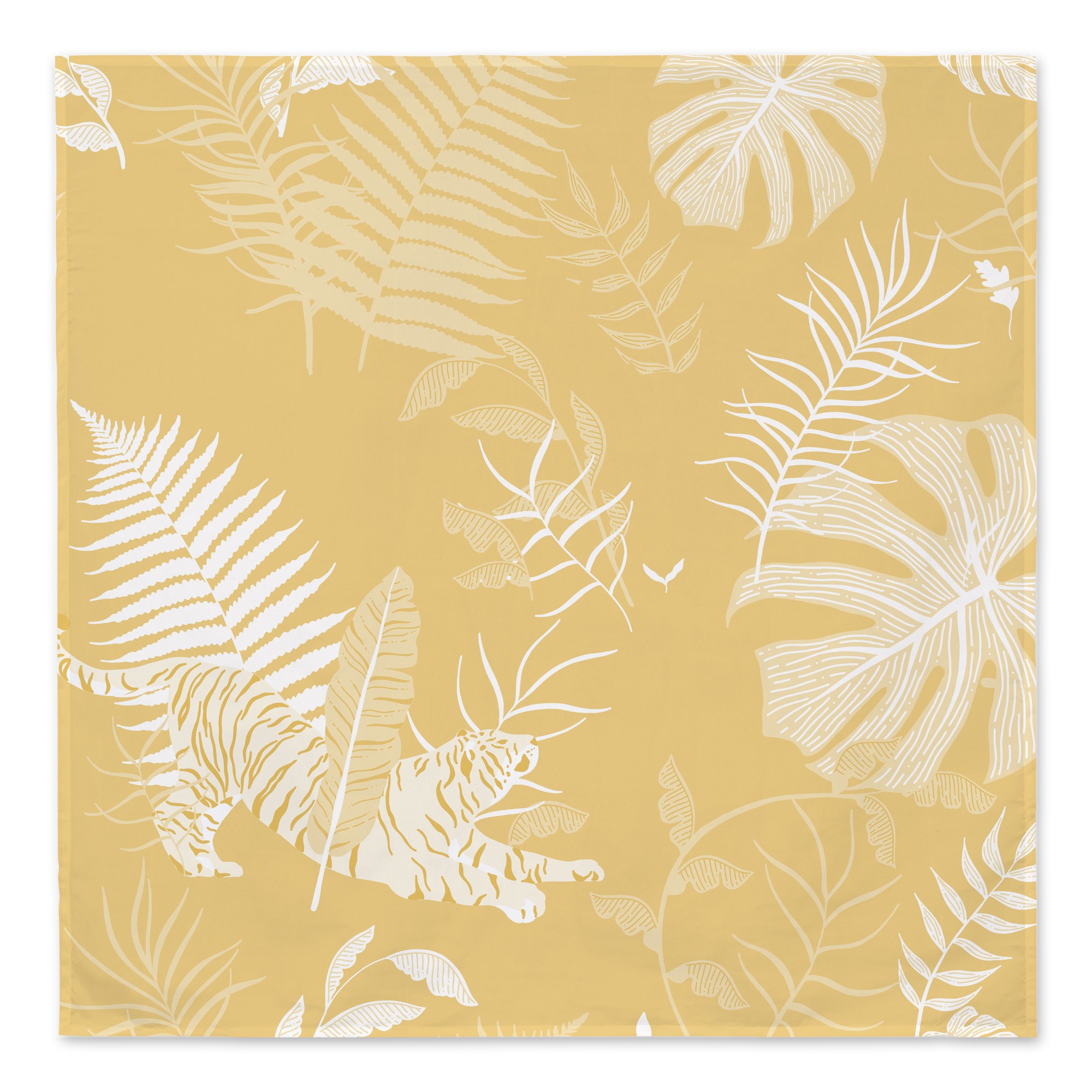 Tiger Jungle Leaves  Textiles