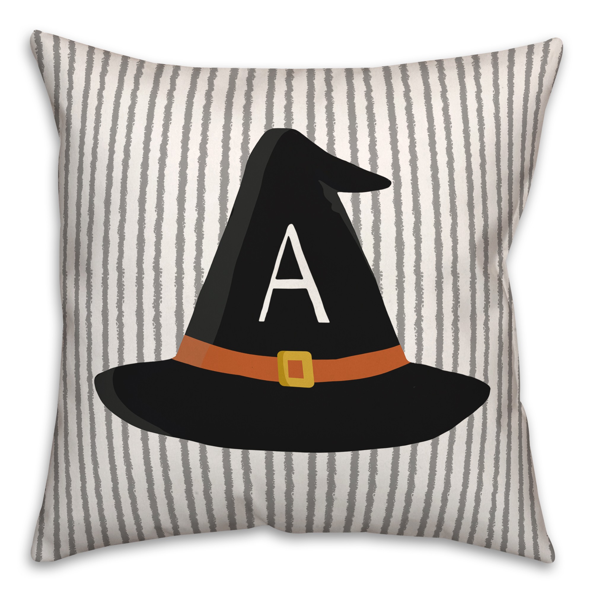 Witches Hat Monogram 18x18 Personalized Indoor / Outdoor Pillow