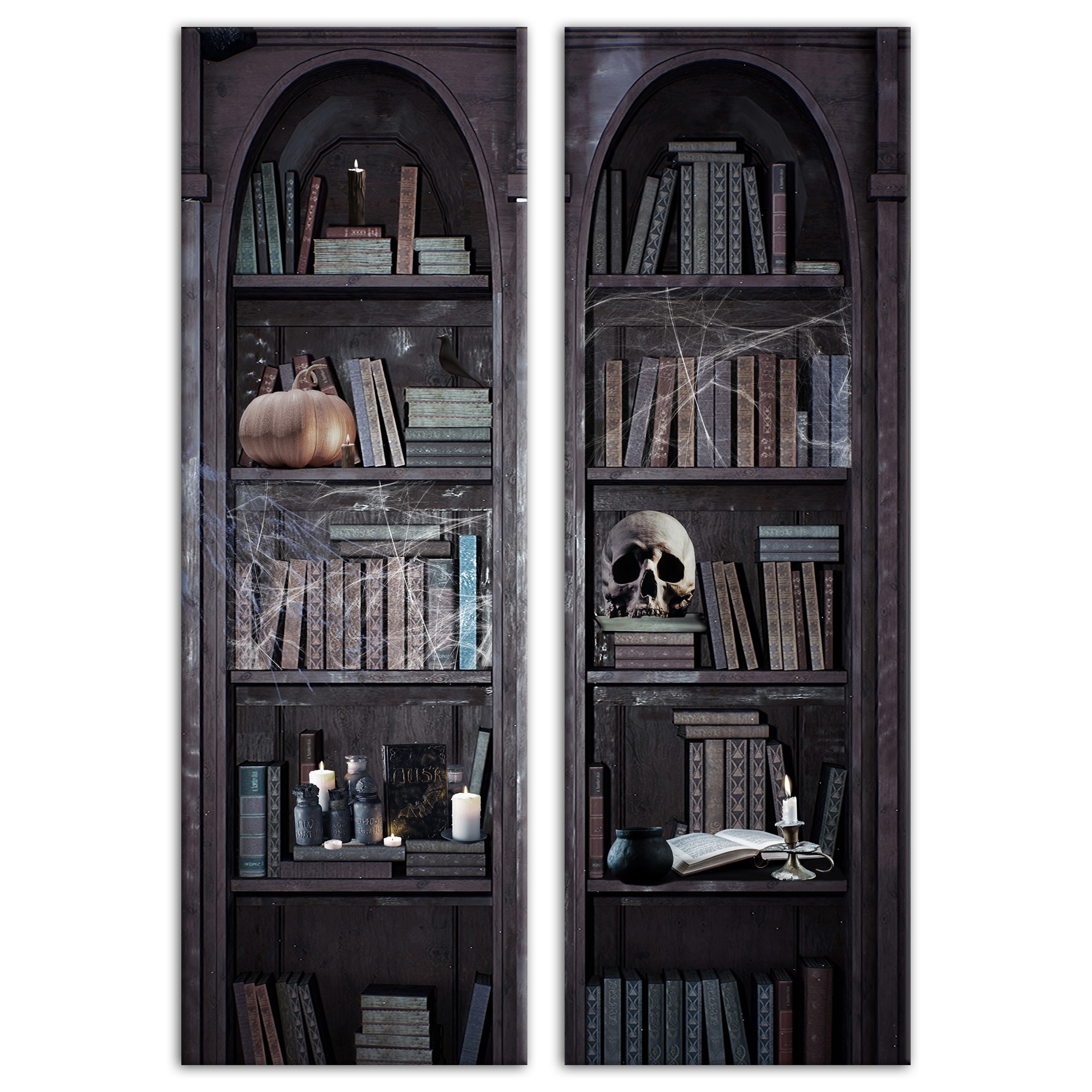 Haunted Library Compilation Set 32x36 Canvas Wall Art