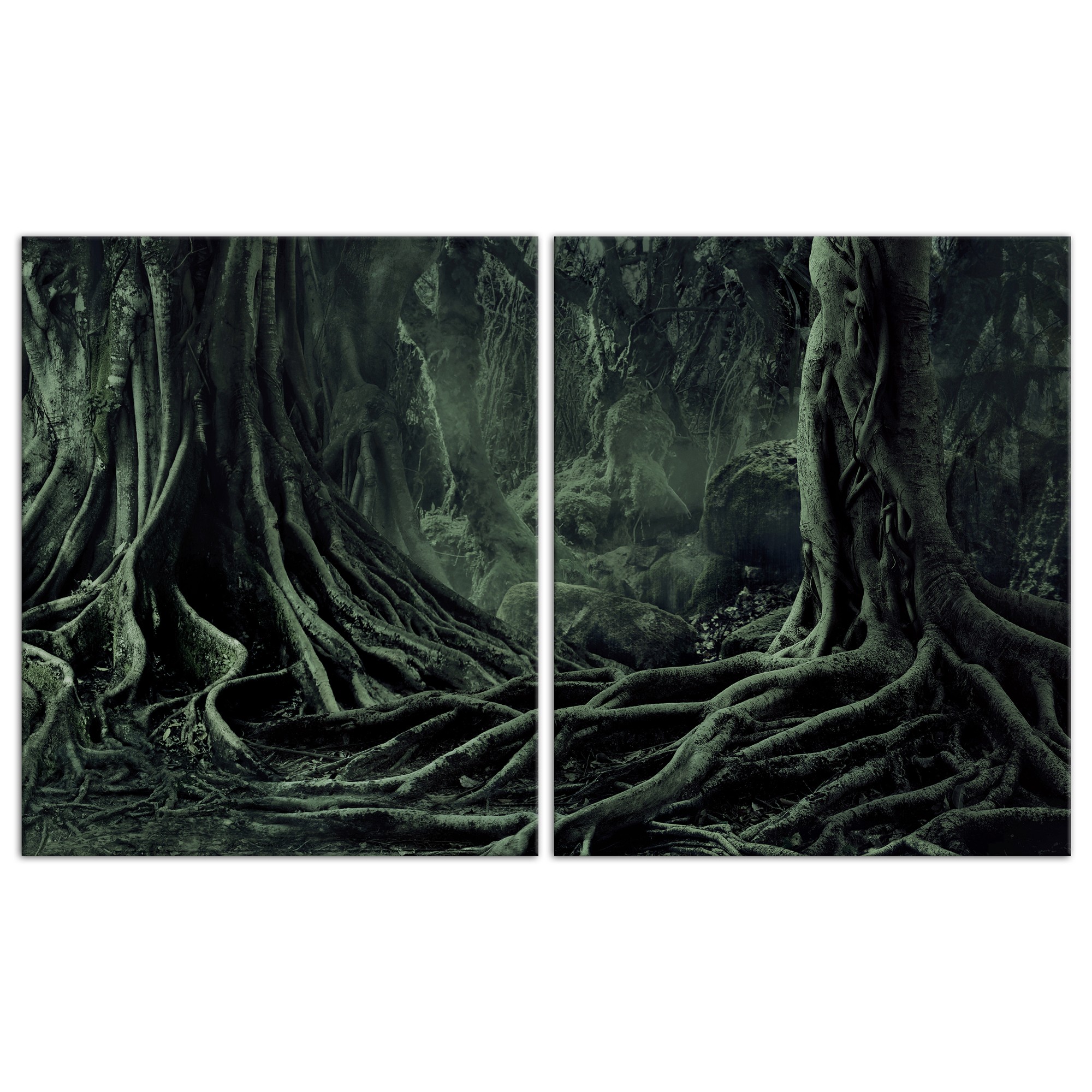 Creepy Trees Set 20x24 Canvas Wall Art