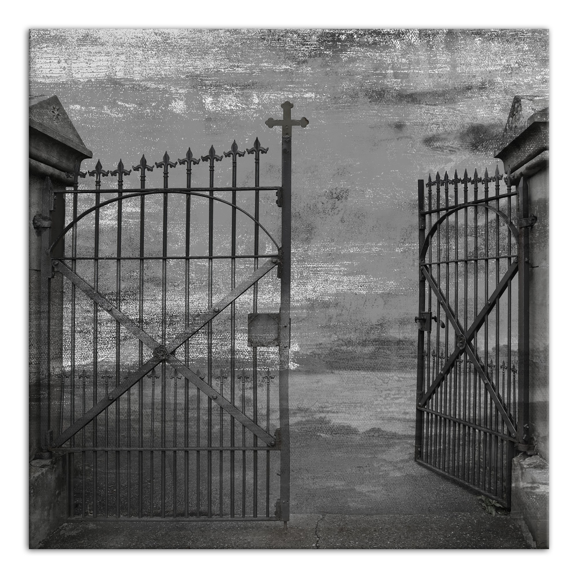 Haunted Painty Gate 24x24 Canvas Wall Art