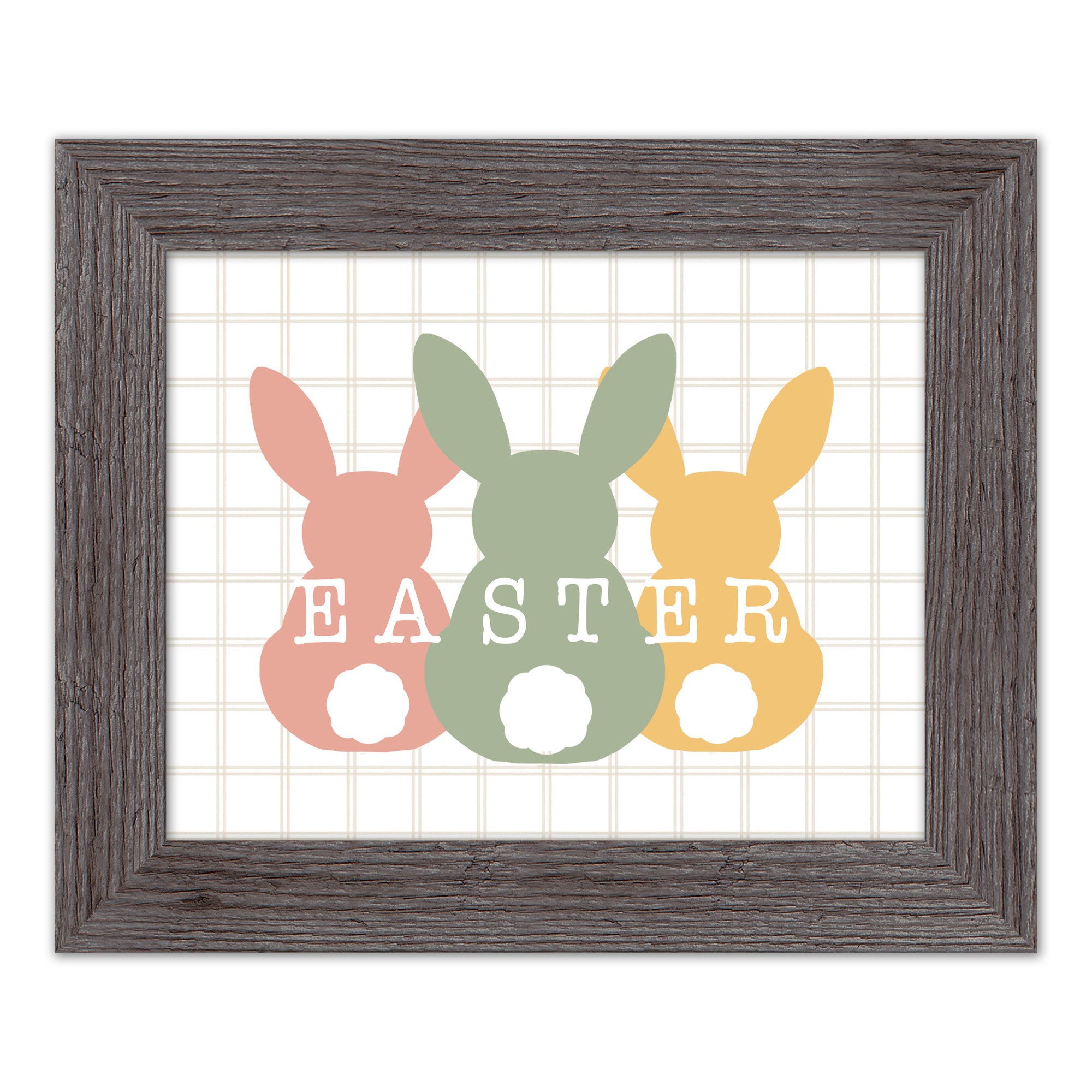 Easter Bunny Lineup 11x14 Western Gray Framed Print