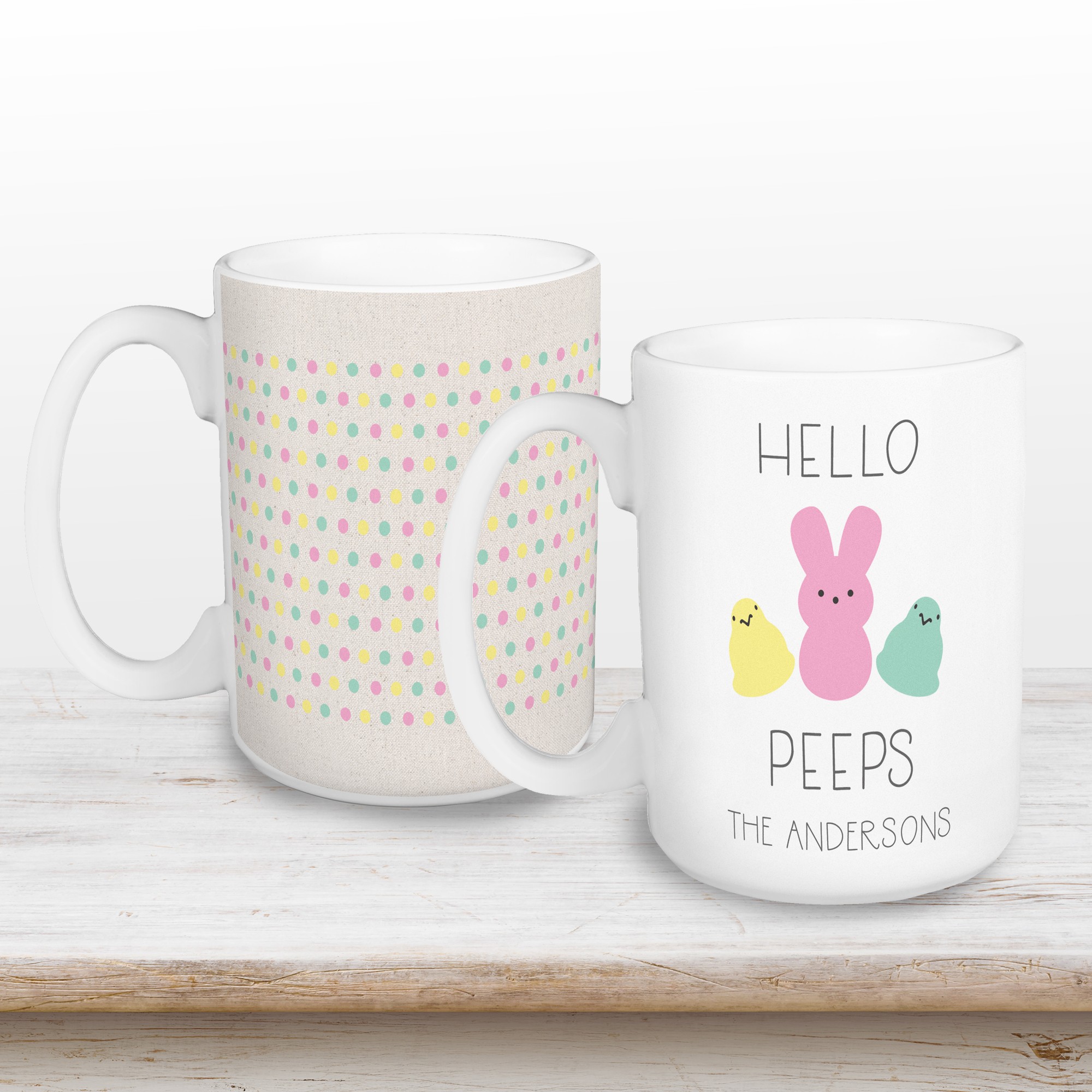 Hello Peeps Mug Set  Drinkware Set