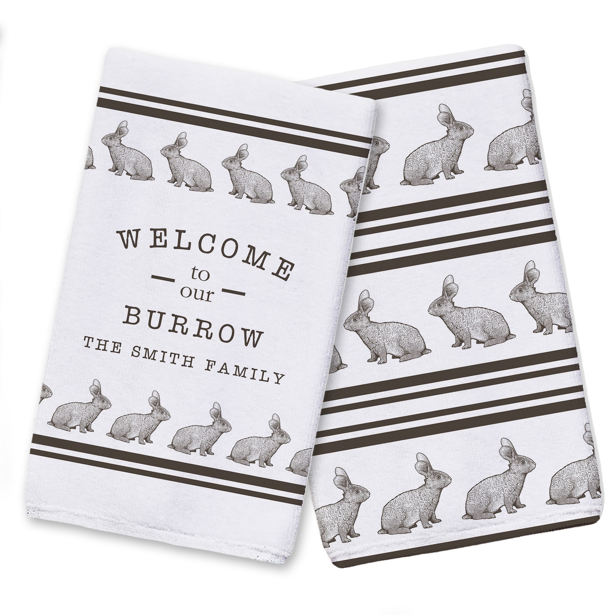 Bunny Stripes Towel Set  Towel Set