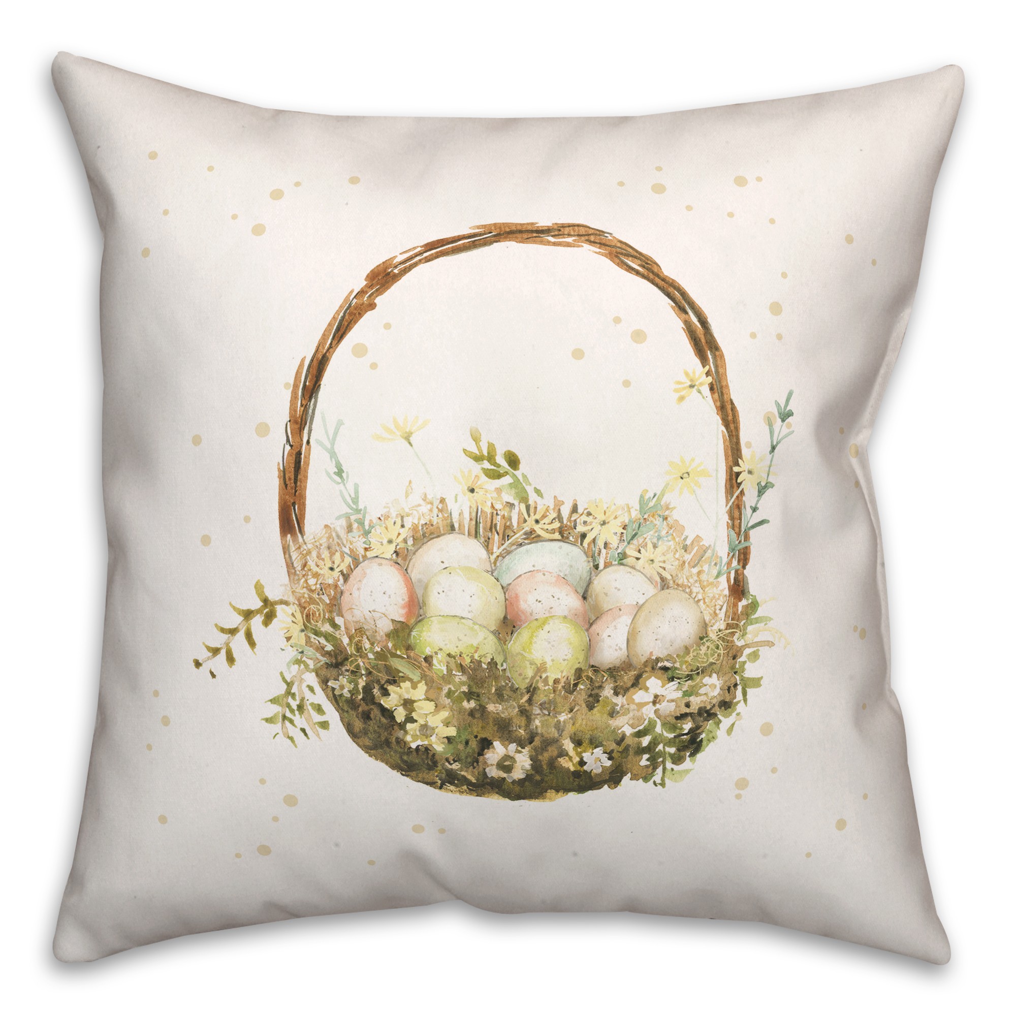 Easter Egg Hunt Basket 2 18x18 Indoor / Outdoor Pillow