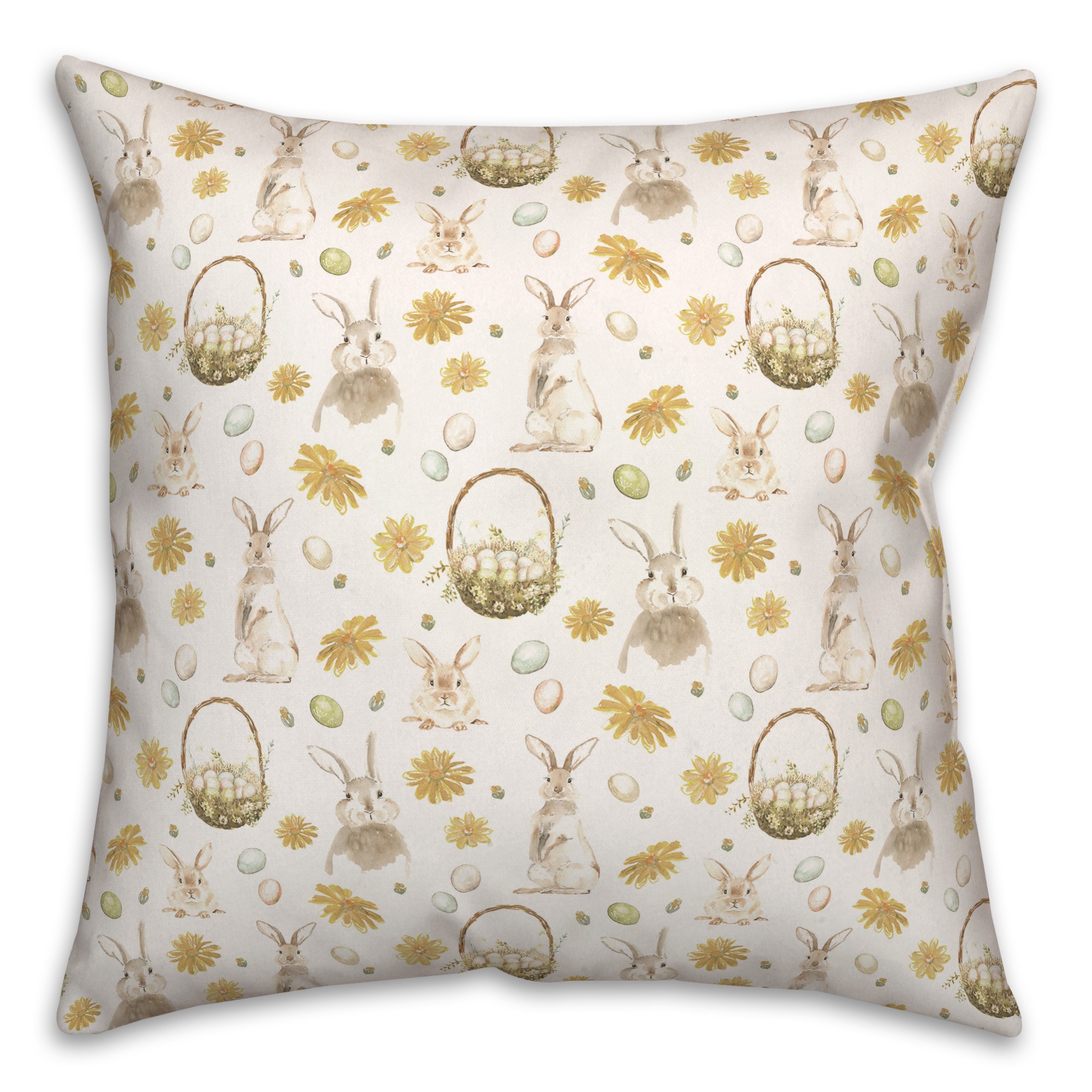 Easter Greetings Pattern 18x18 Indoor / Outdoor Pillow