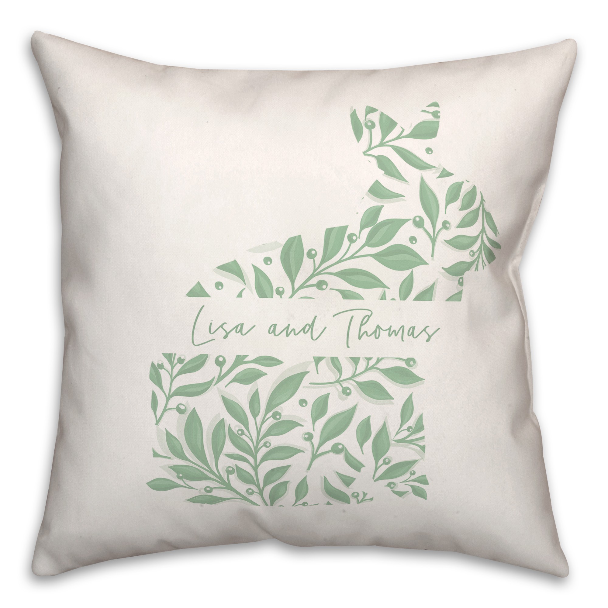 Floral Punny Personalized Personalized 18x18 Indoor / Outdoor Pillow