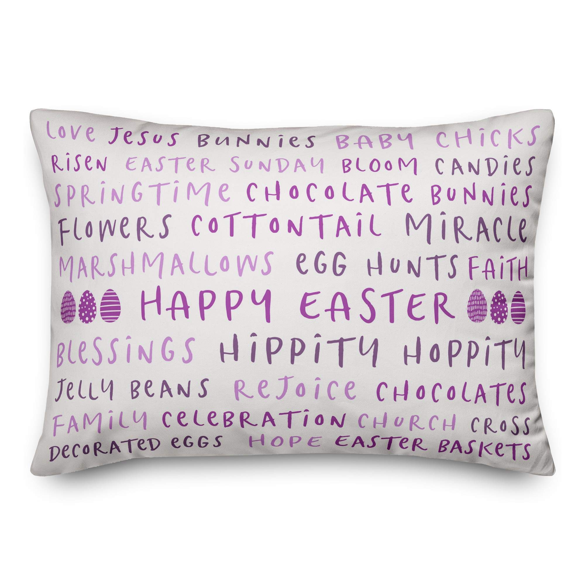 Easter Stuff Purples 2 14x20 Indoor / Outdoor Pillow