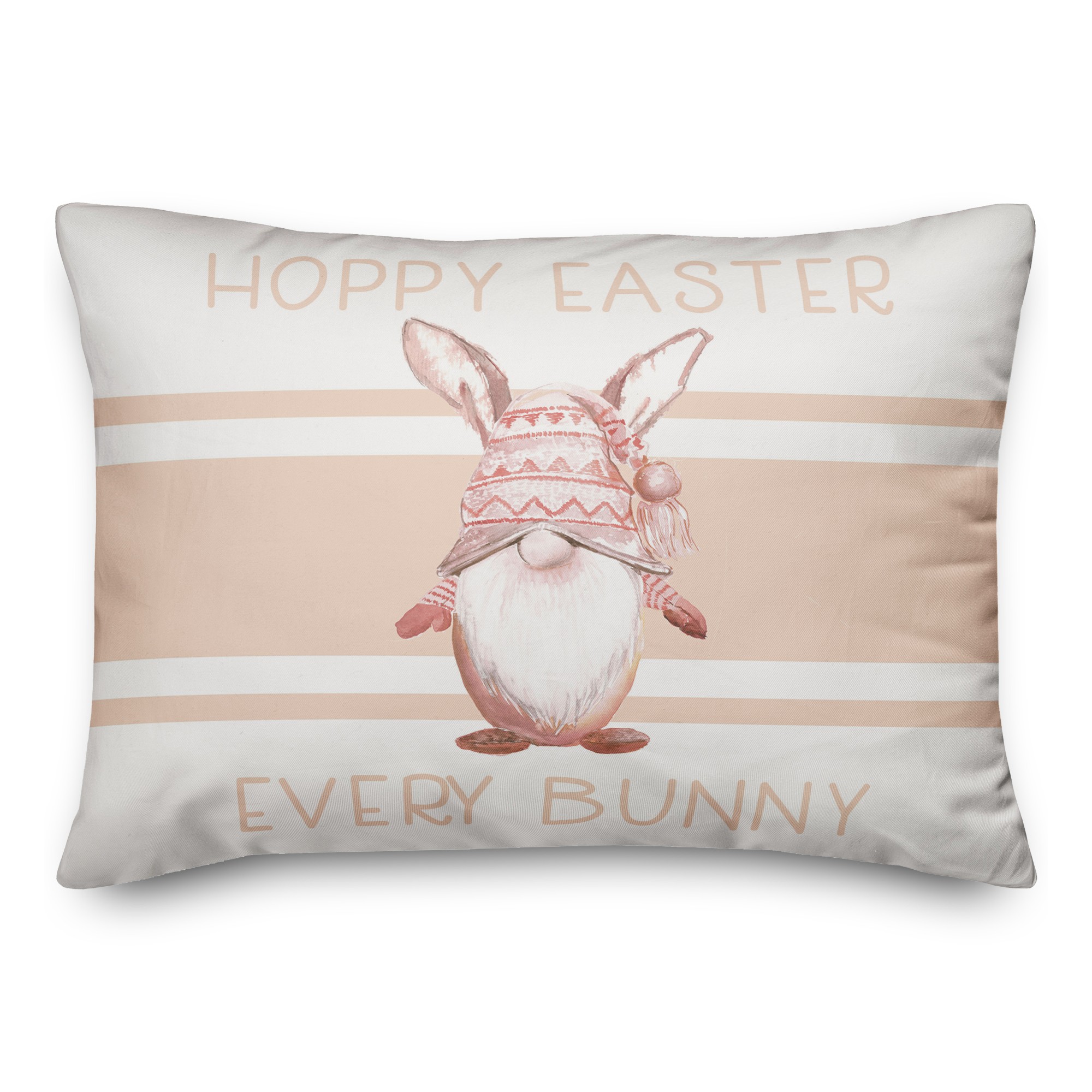 Hoppy Easter Gnome Blush 2 14x20 Indoor / Outdoor Pillow