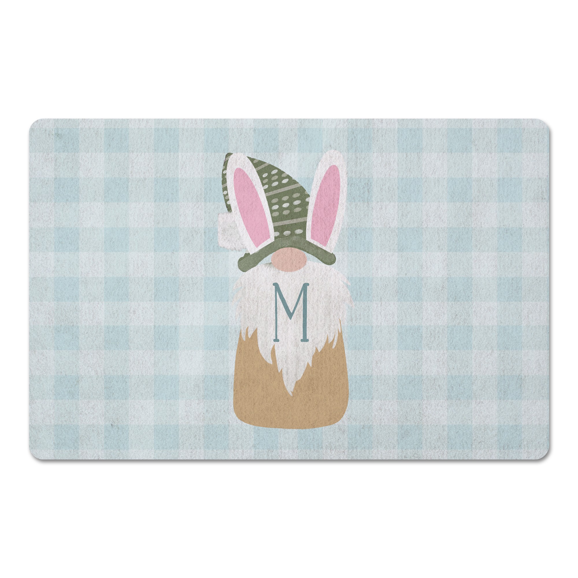 Cute Bunny Gnome 2 Personalized 27x18 Floor Mat