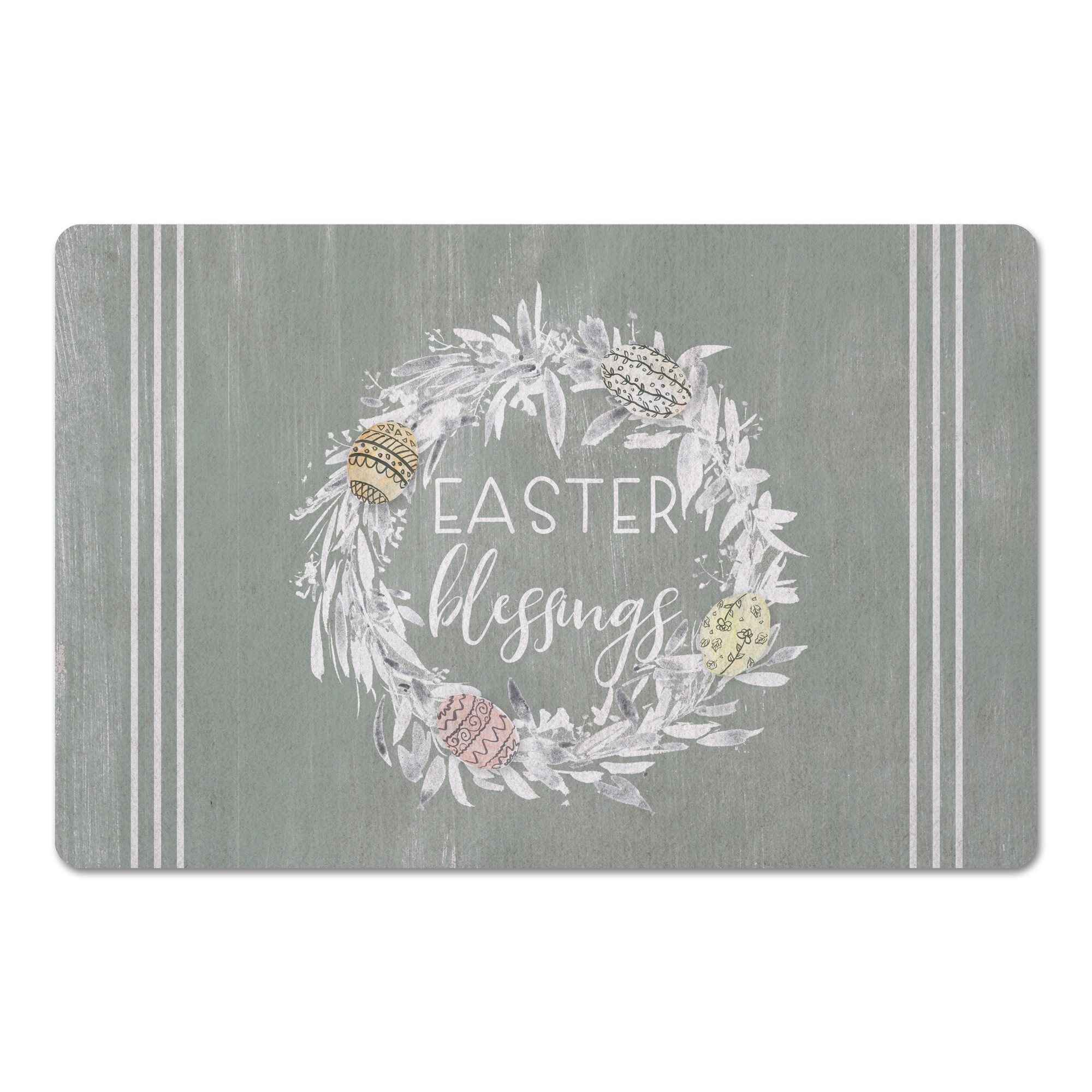 Easter Blessings Wreath 3 27x18 Floor Mat