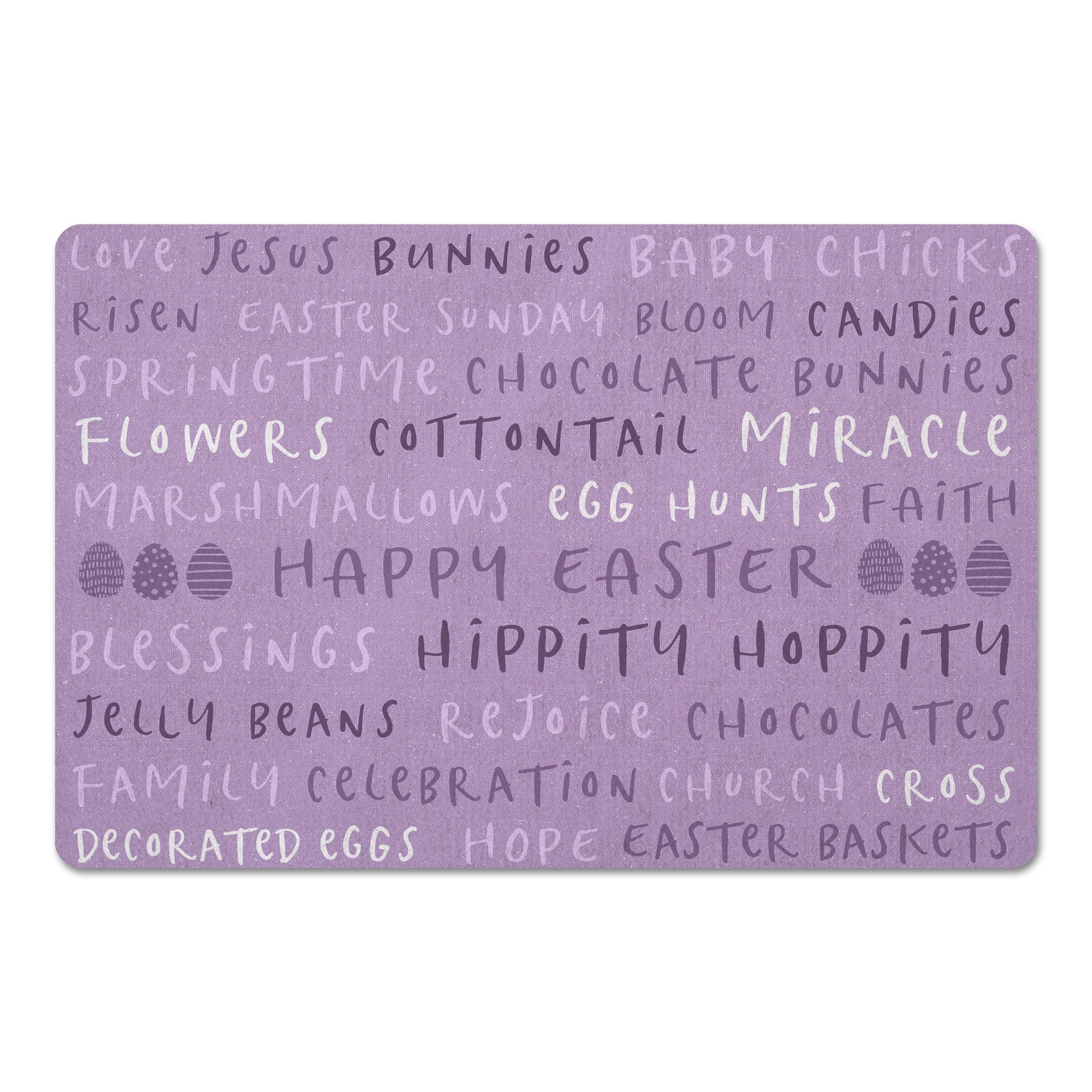 Easter Stuff Purples Mat 27x18 Floor Mat