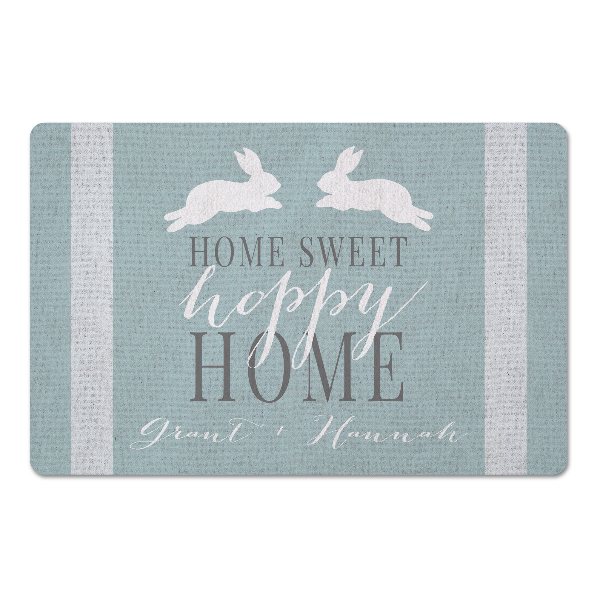 Home Hoppy Home Mat Personalized 27x18 Floor Mat