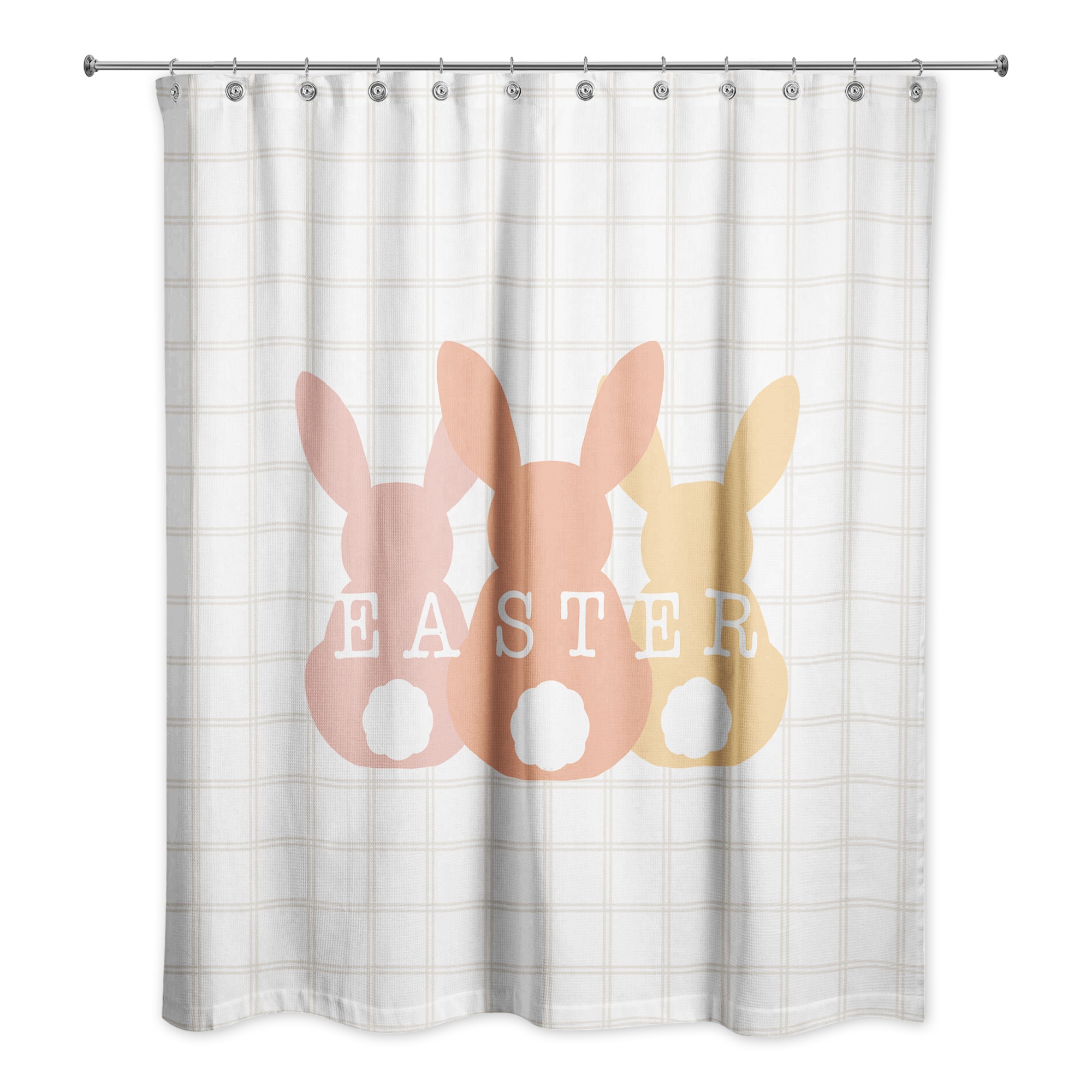 Easter Bunny Lineup Shower Curtain 71x74 Shower Curtain