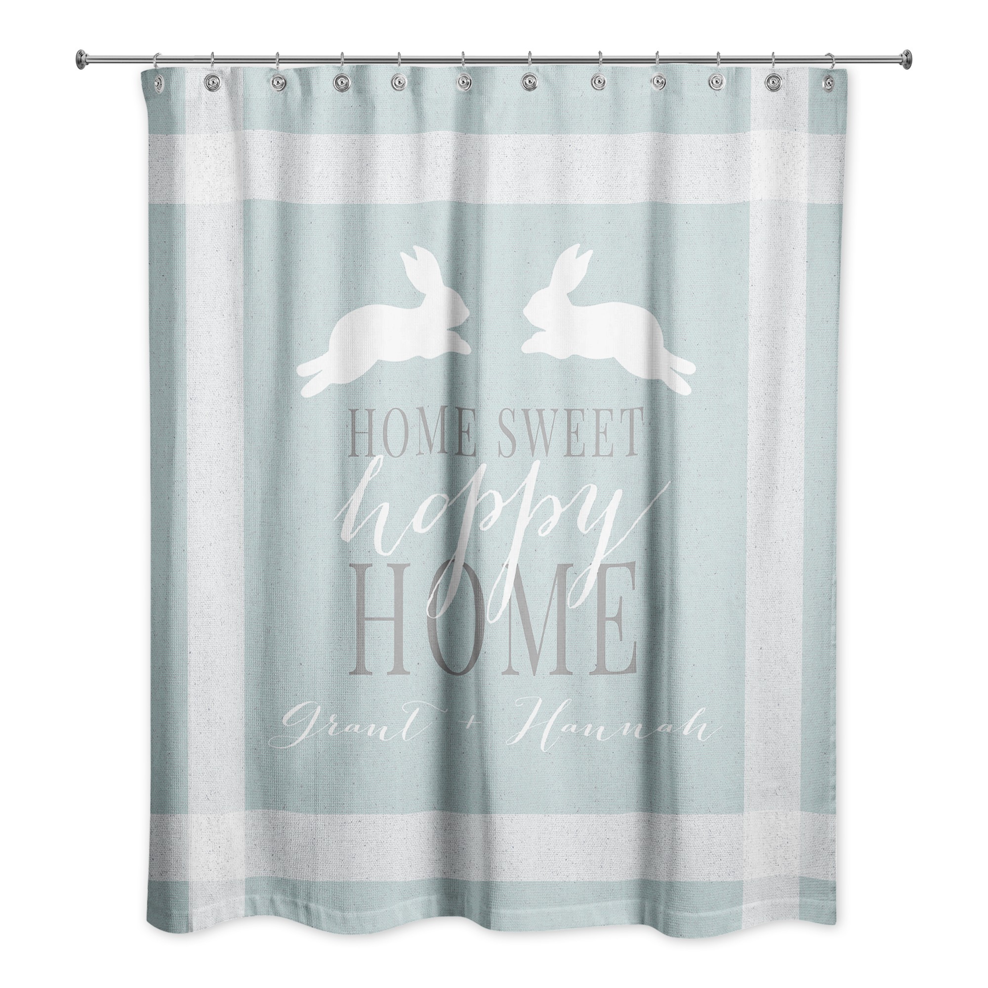 Home Hoppy Home Shower Curtain Personalized 71x74 Shower Curtain