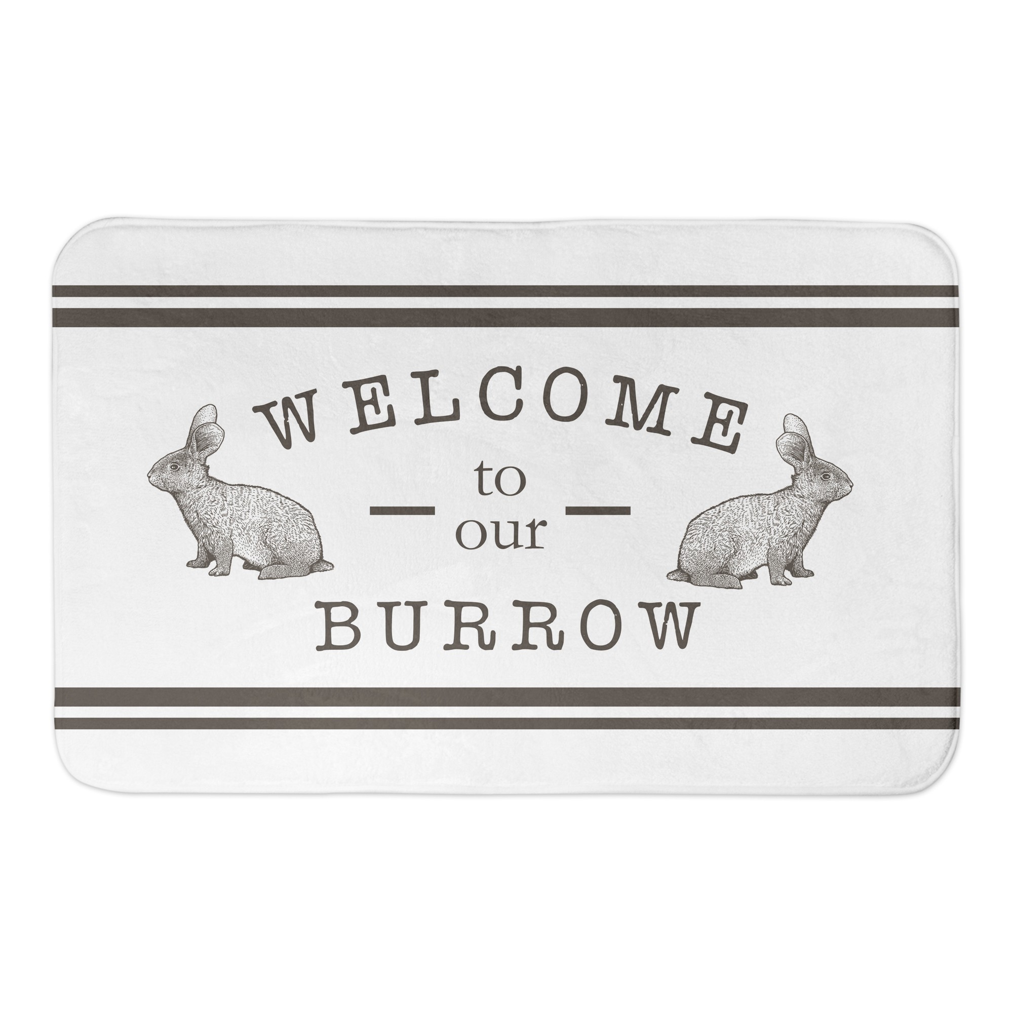 Welcome Burrow Bunny Bath Mat 34x21 Bath Mat