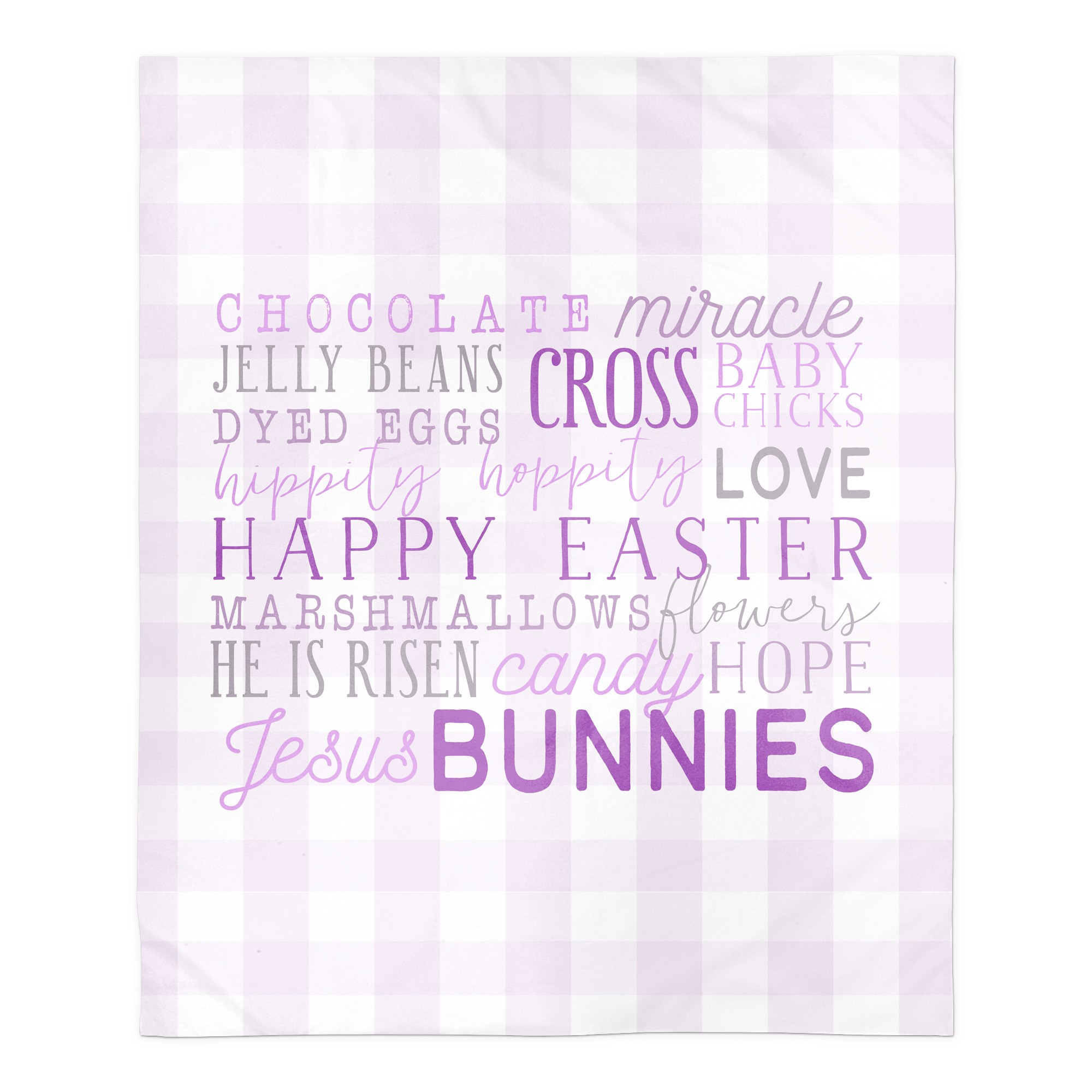 Easter Day Words Blanket 50x60 Sherpa Fleece Blanket
