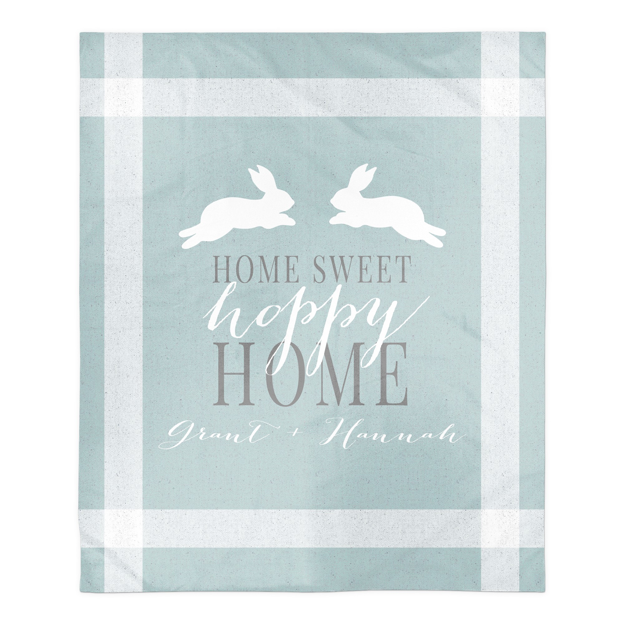 Home Hoppy Home Blanket Personalized 50x60 Sherpa Fleece Blanket