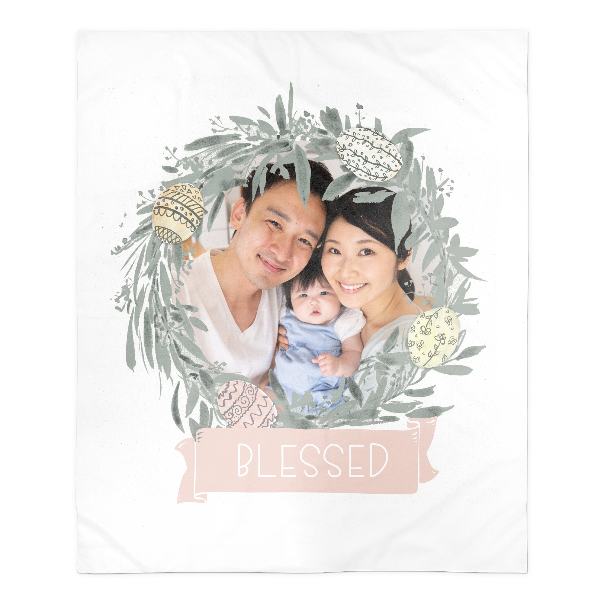 Blessed Easter Blanket Personalized 50x60 Sherpa Fleece Blanket