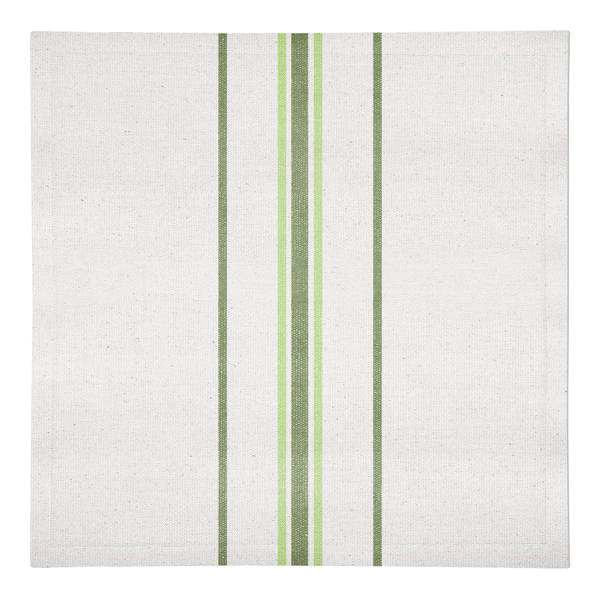 Green Market Stripes Napkin 10x10 Cotton Twill Napkin