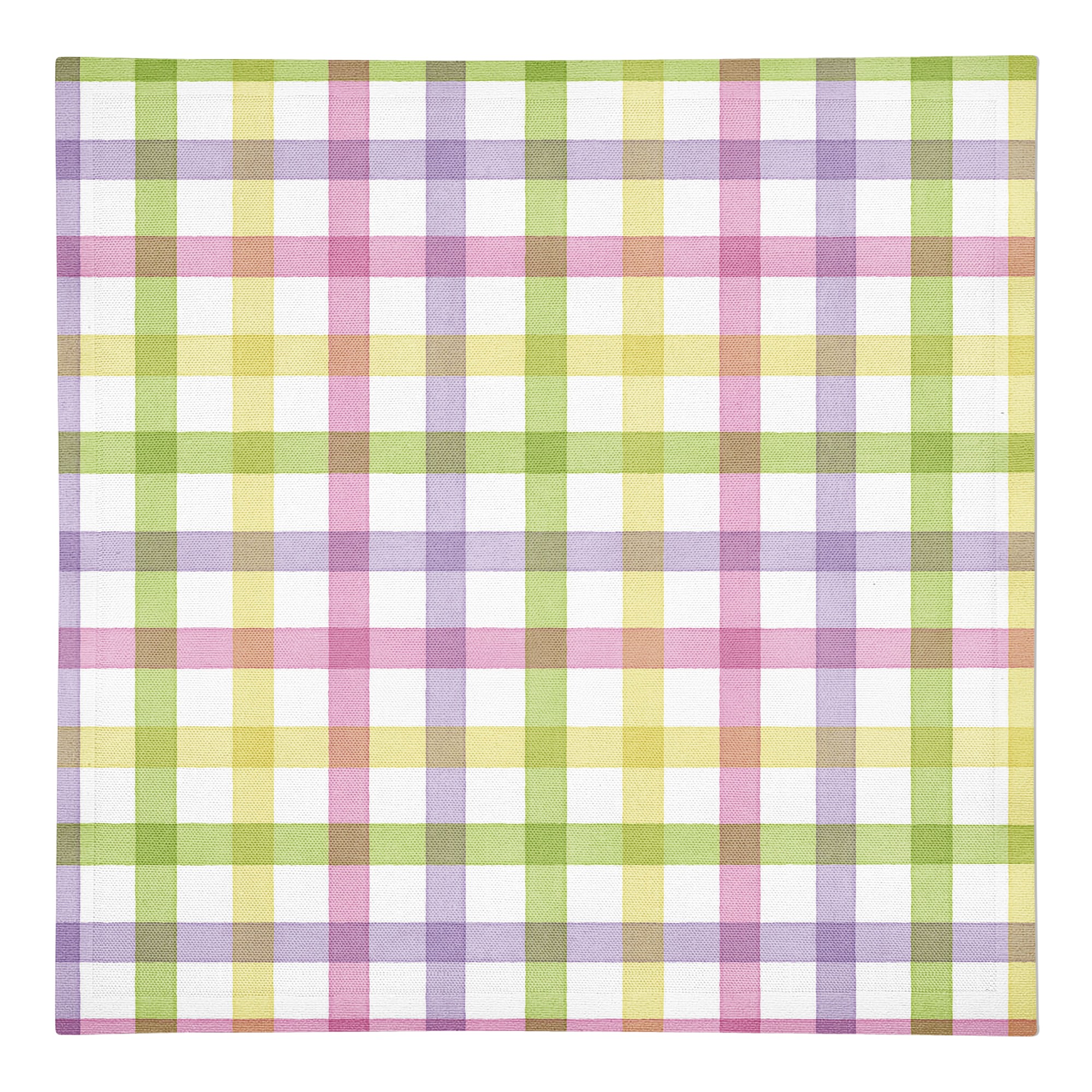 Pastel Plaid Napkin 10x10 Cotton Twill Napkin
