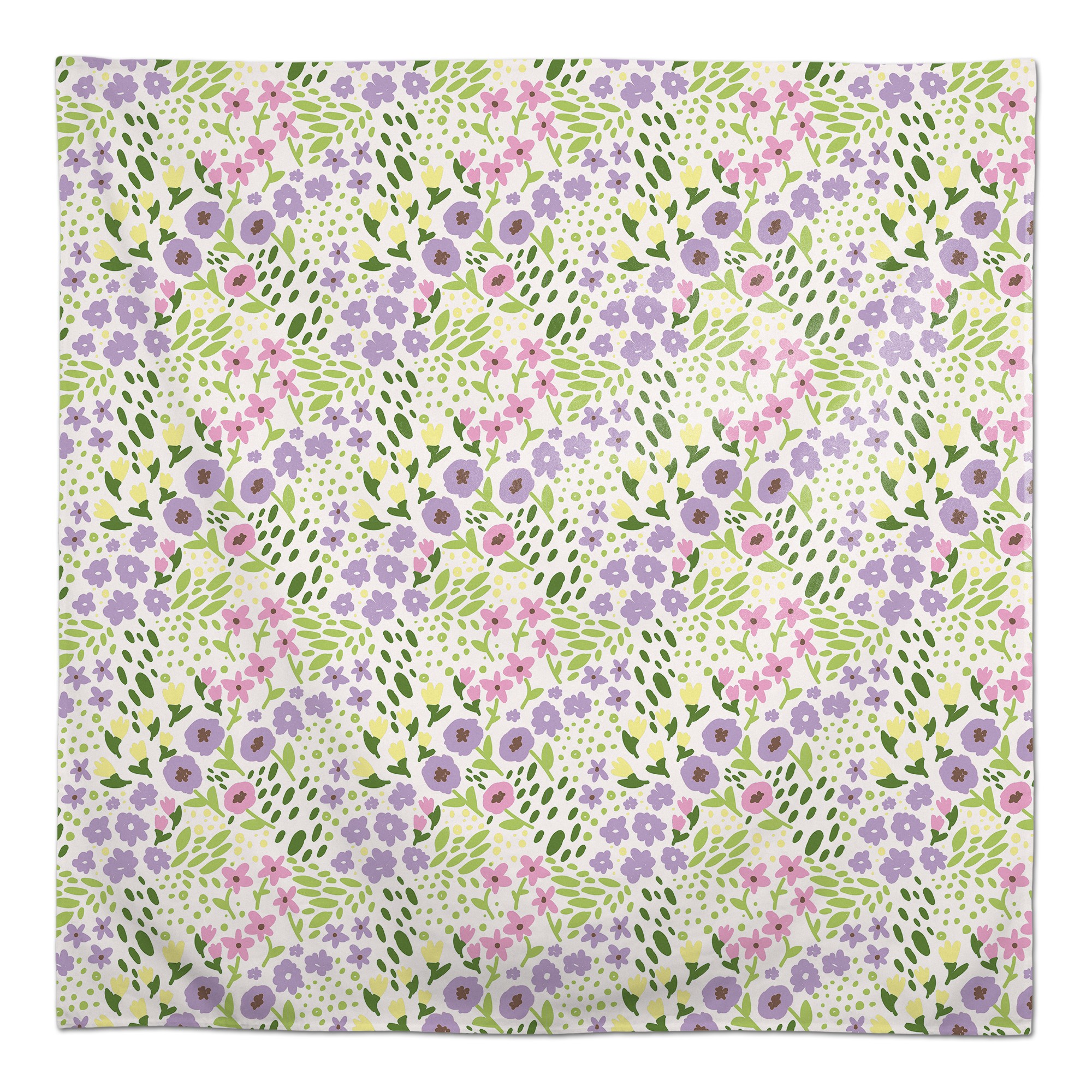 Whimsical Spring Floral 1 58x58 Tablecloth