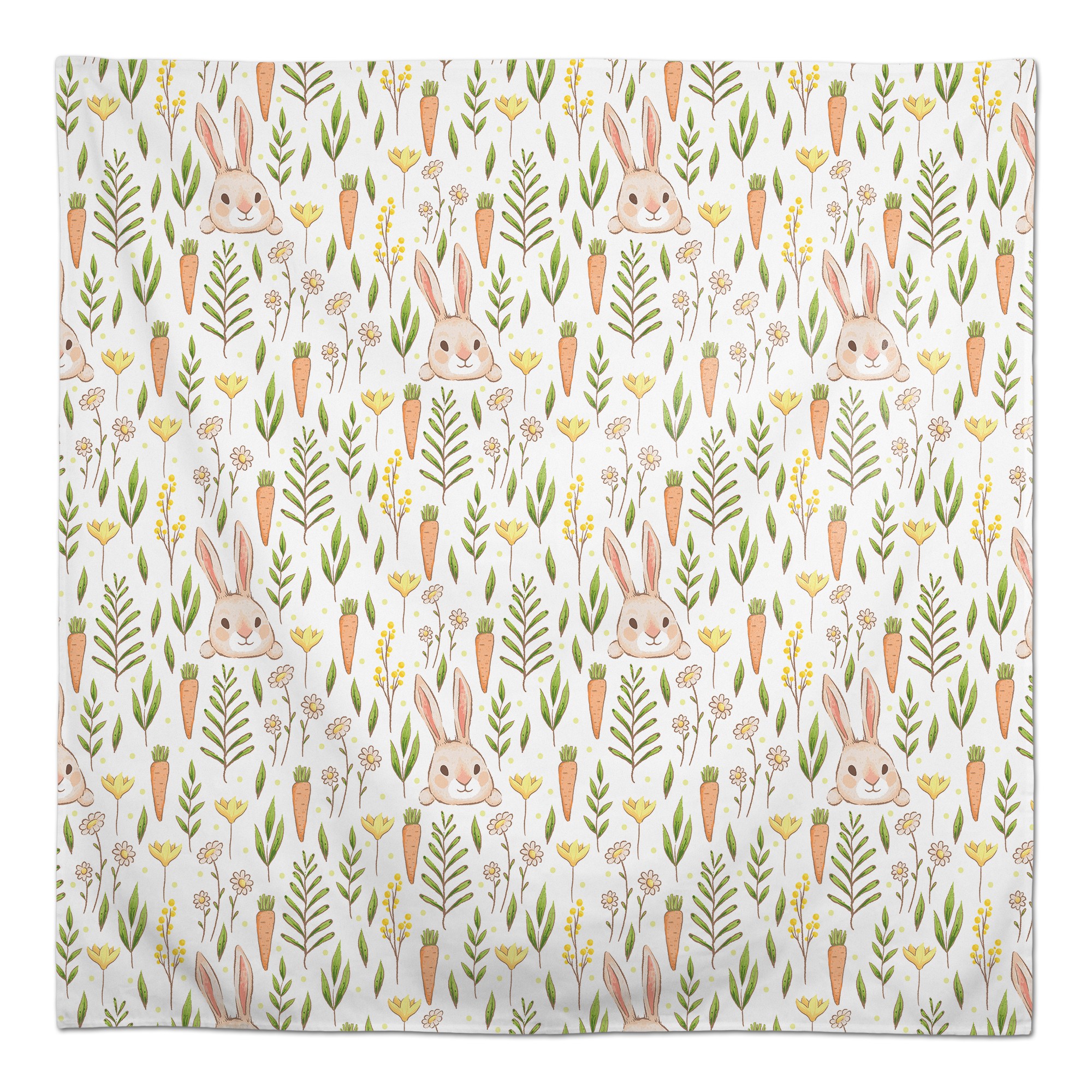 Bunny And Carrot Pattern 1 58x58 Tablecloth