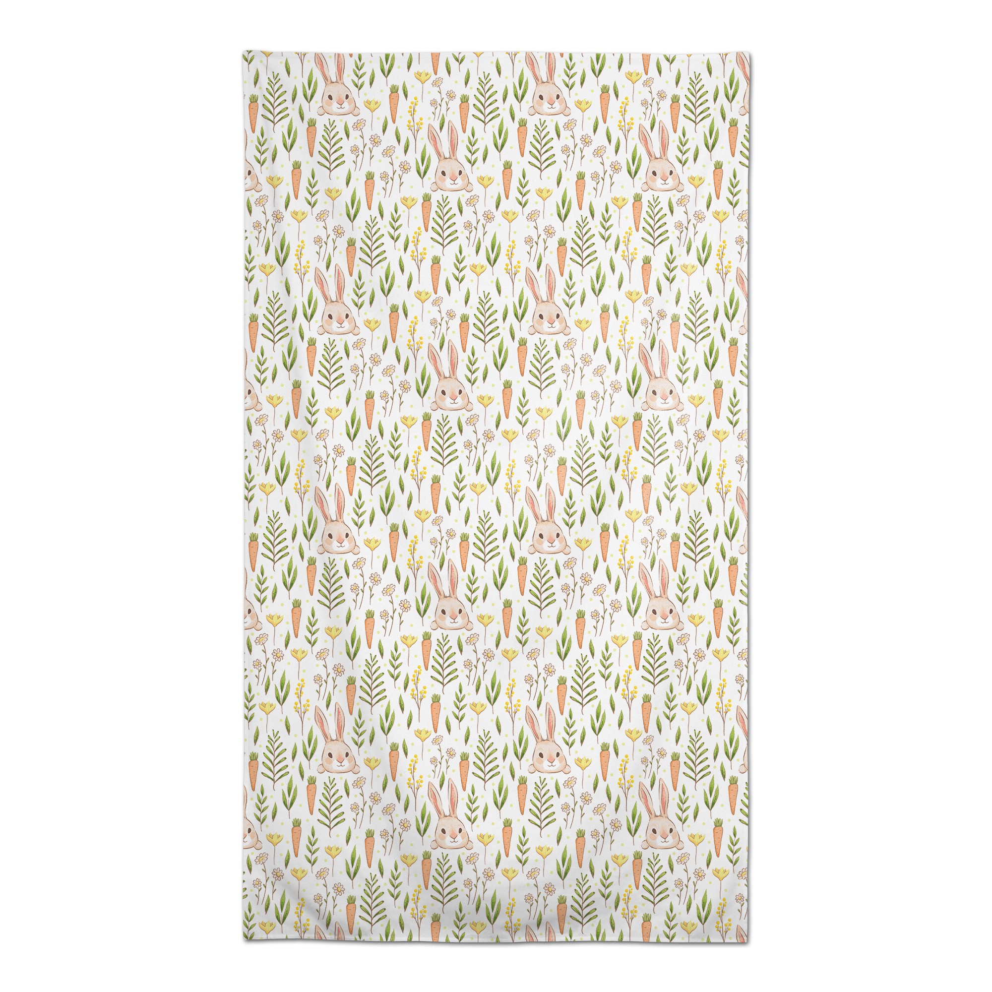 Bunny And Carrot Pattern 2 58x102 Tablecloth