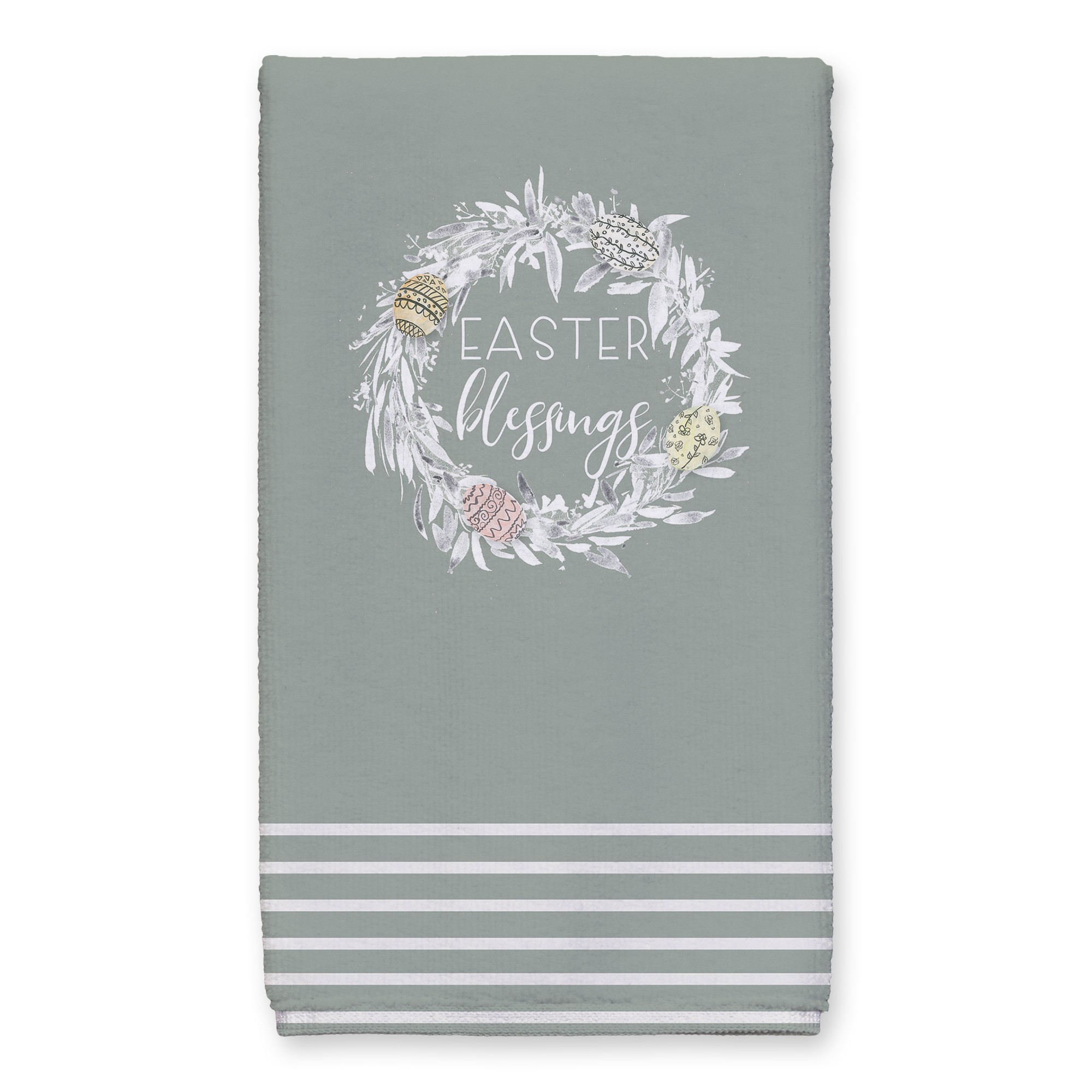 Easter Blessings Wreath Towel 16x25 Towel