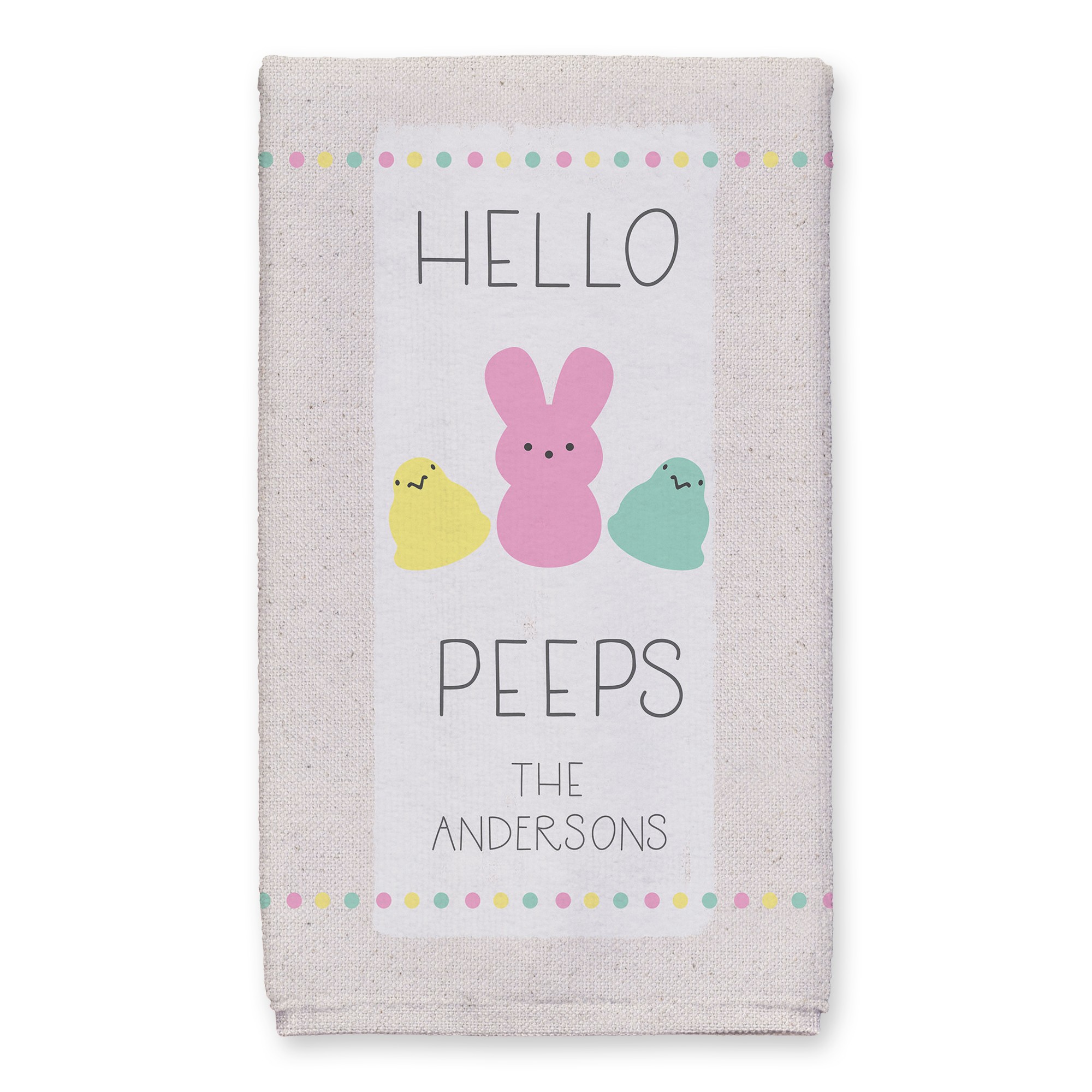 Hello Peeps Towel Personalized 16x25 Towel